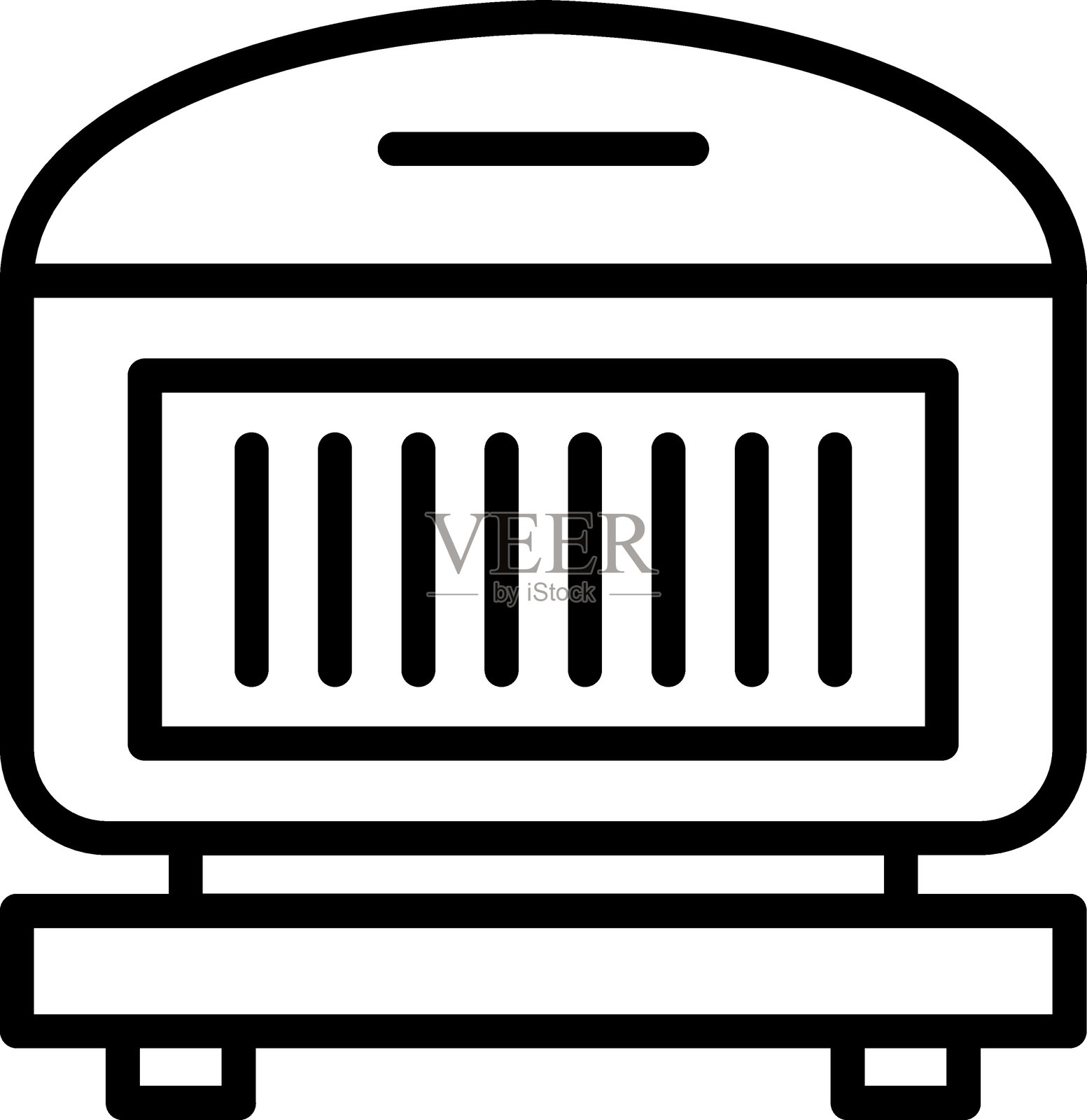 烤三明治图标插画图片素材