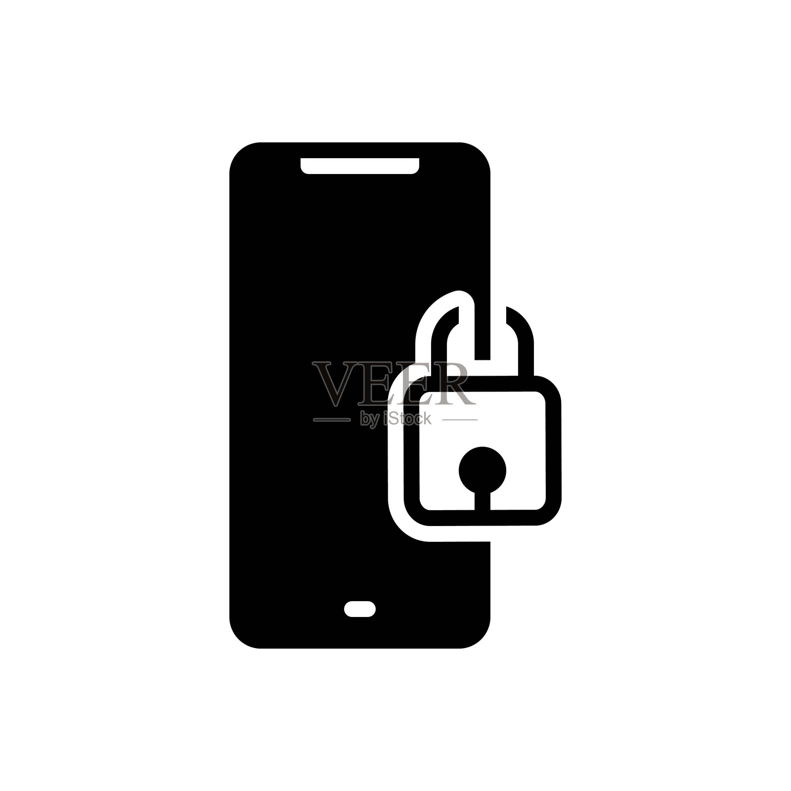 锁定的手机插画图片素材