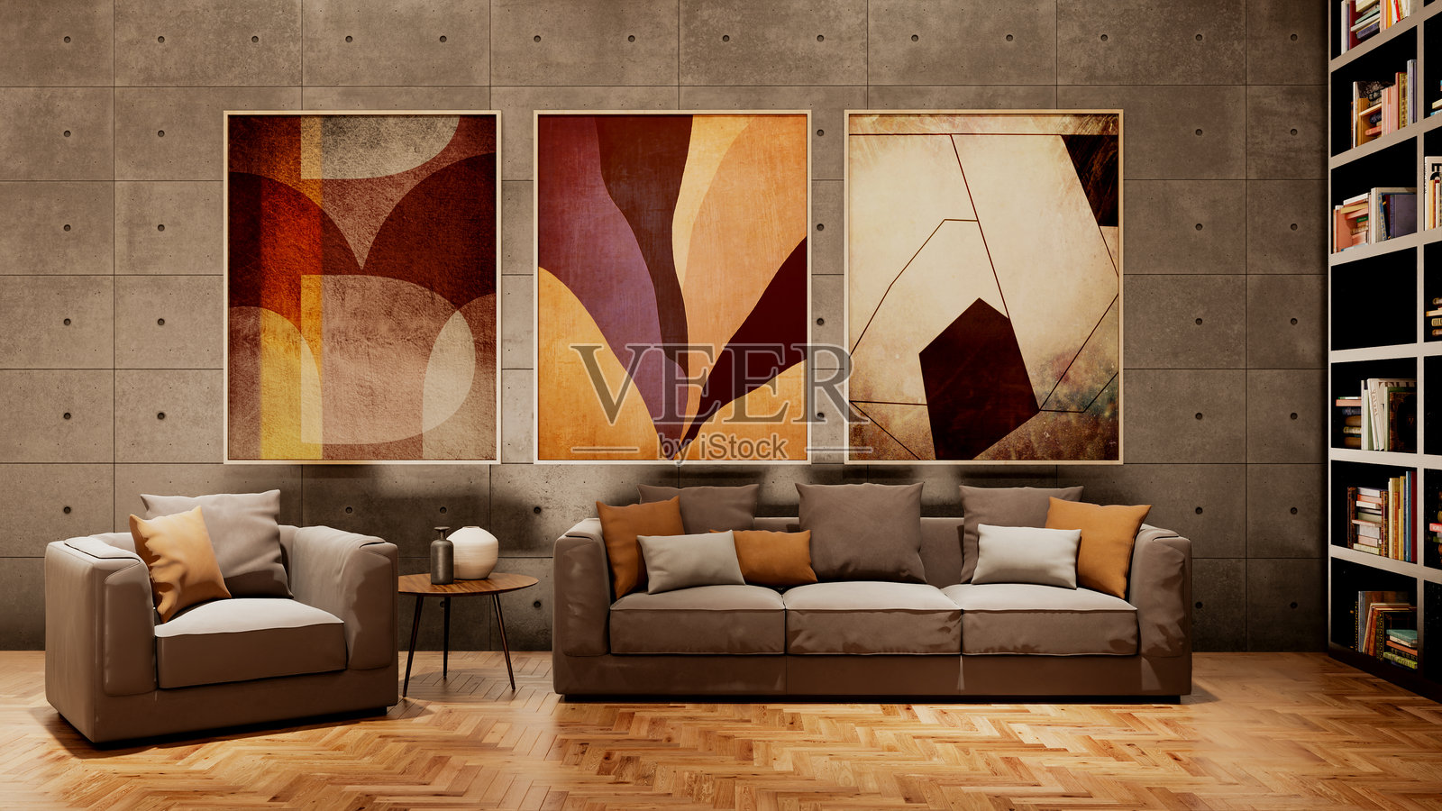 大型奢华现代明亮室内客厅模型插图3D渲染图像照片摄影图片