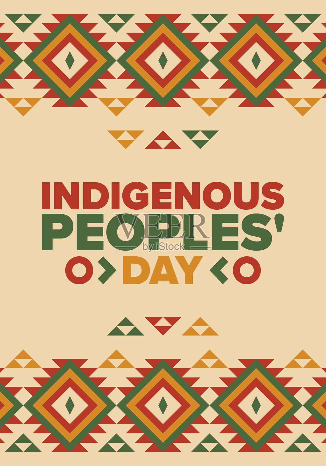 土著人民日。美洲原住民日。美洲印第安文化。遗产月。在美国每年庆祝。传统图案。海报、卡片、横幅和背景。矢量插图。插画图片素材