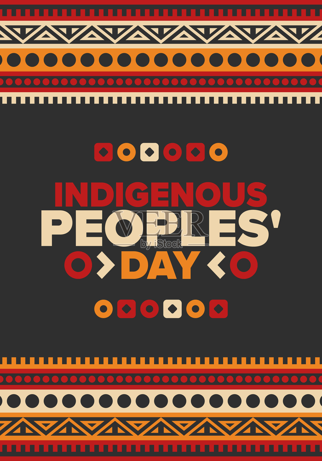 土著人民日。美洲原住民日。美洲印第安文化。遗产月。在美国每年庆祝。传统图案。海报、卡片、横幅和背景。矢量插图。插画图片素材