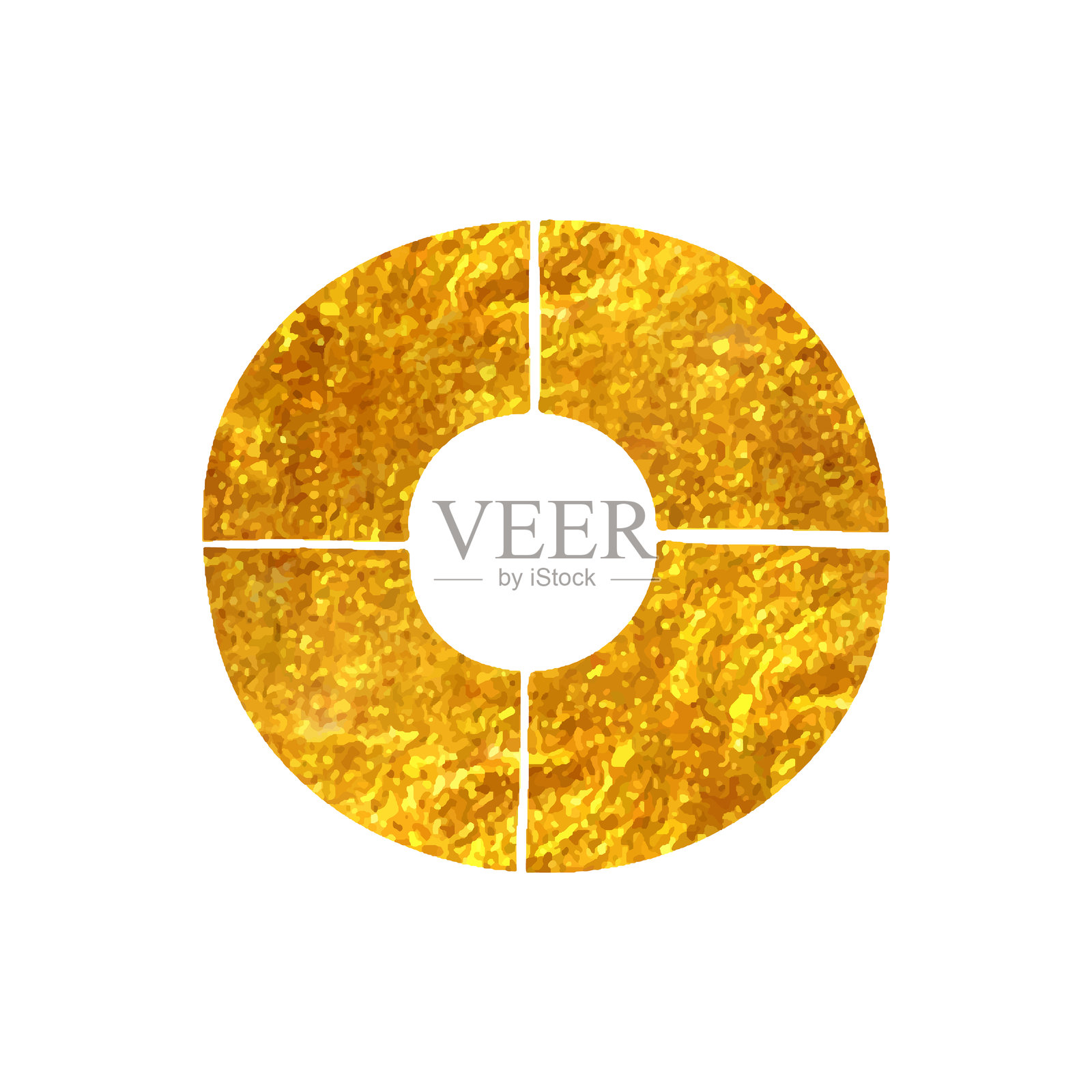 手绘金箔纹理图标 救生圈插画图片素材