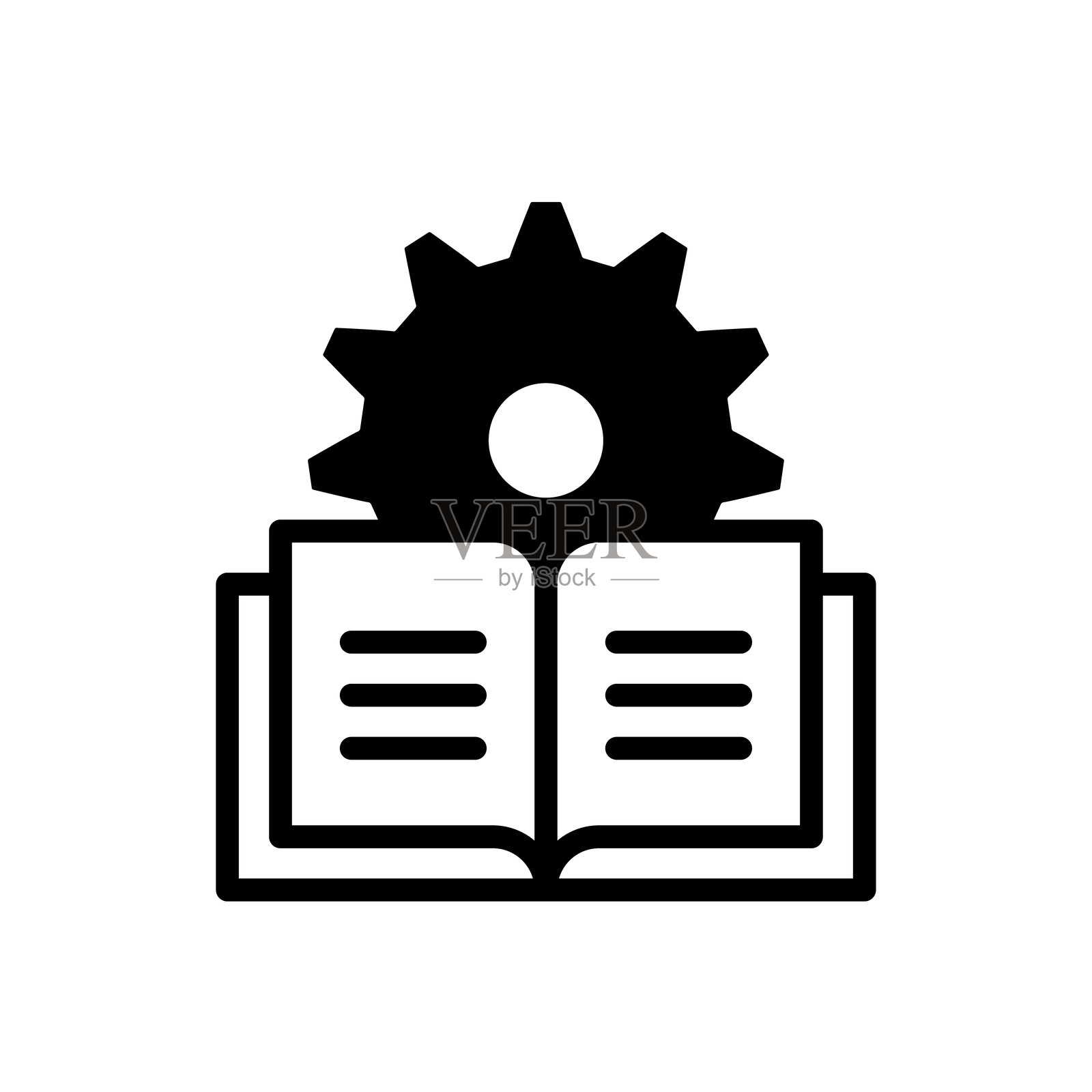 技术手册的简单线条图绘插画图片素材