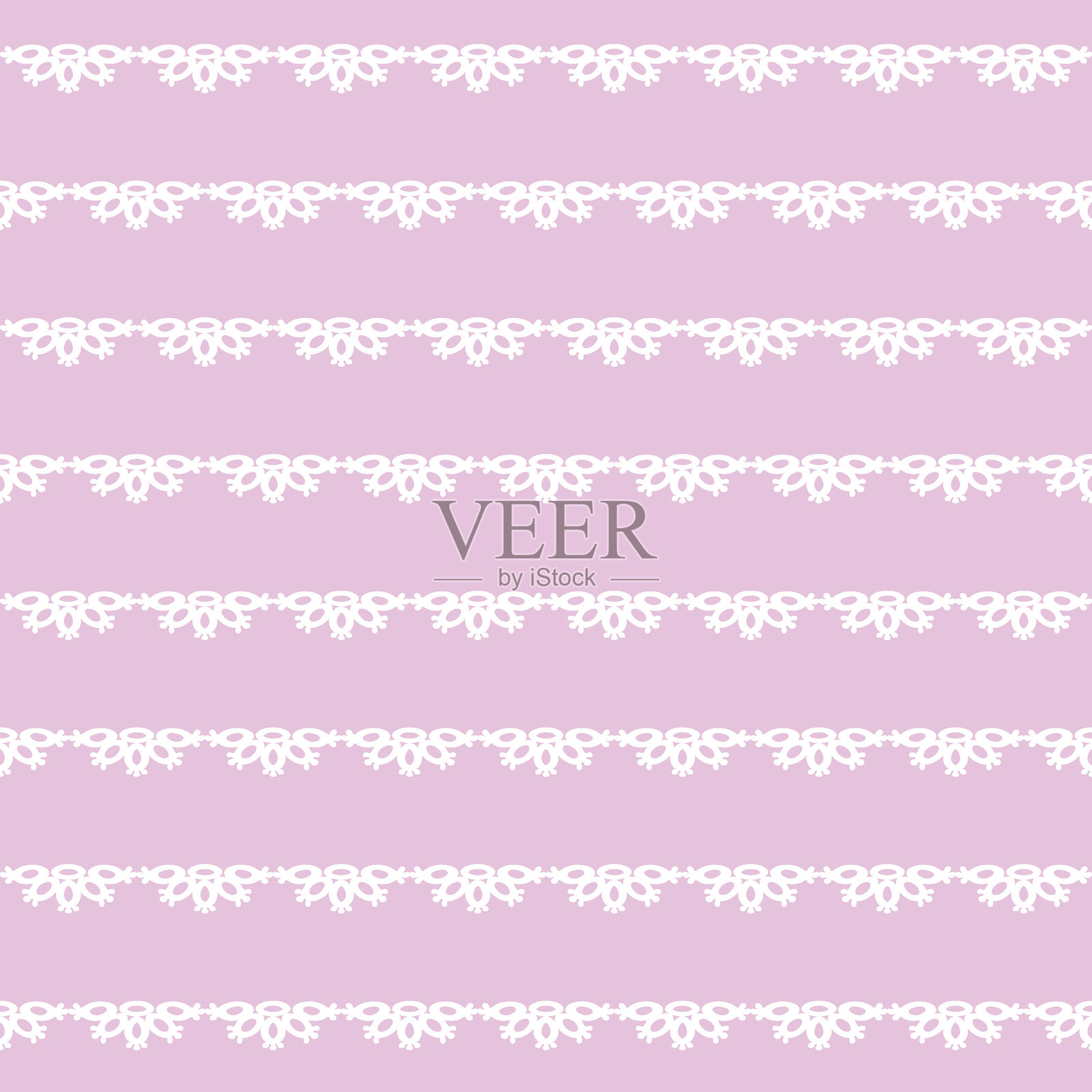 无缝蕾丝图案。矢量插图。插画图片素材