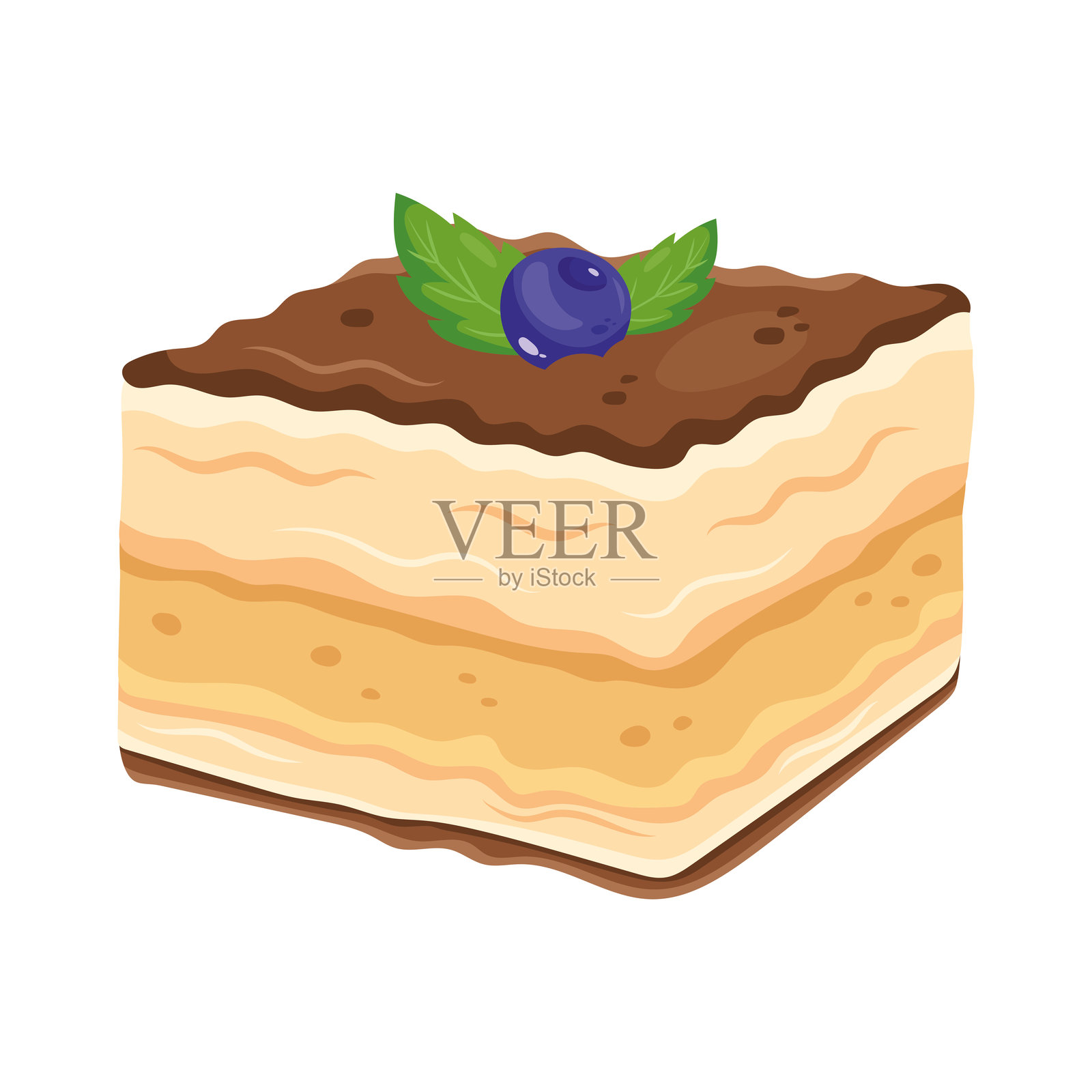 提拉米苏系列插画图片素材