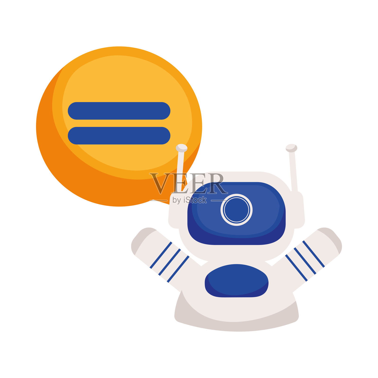 聊天机器人插画图片素材