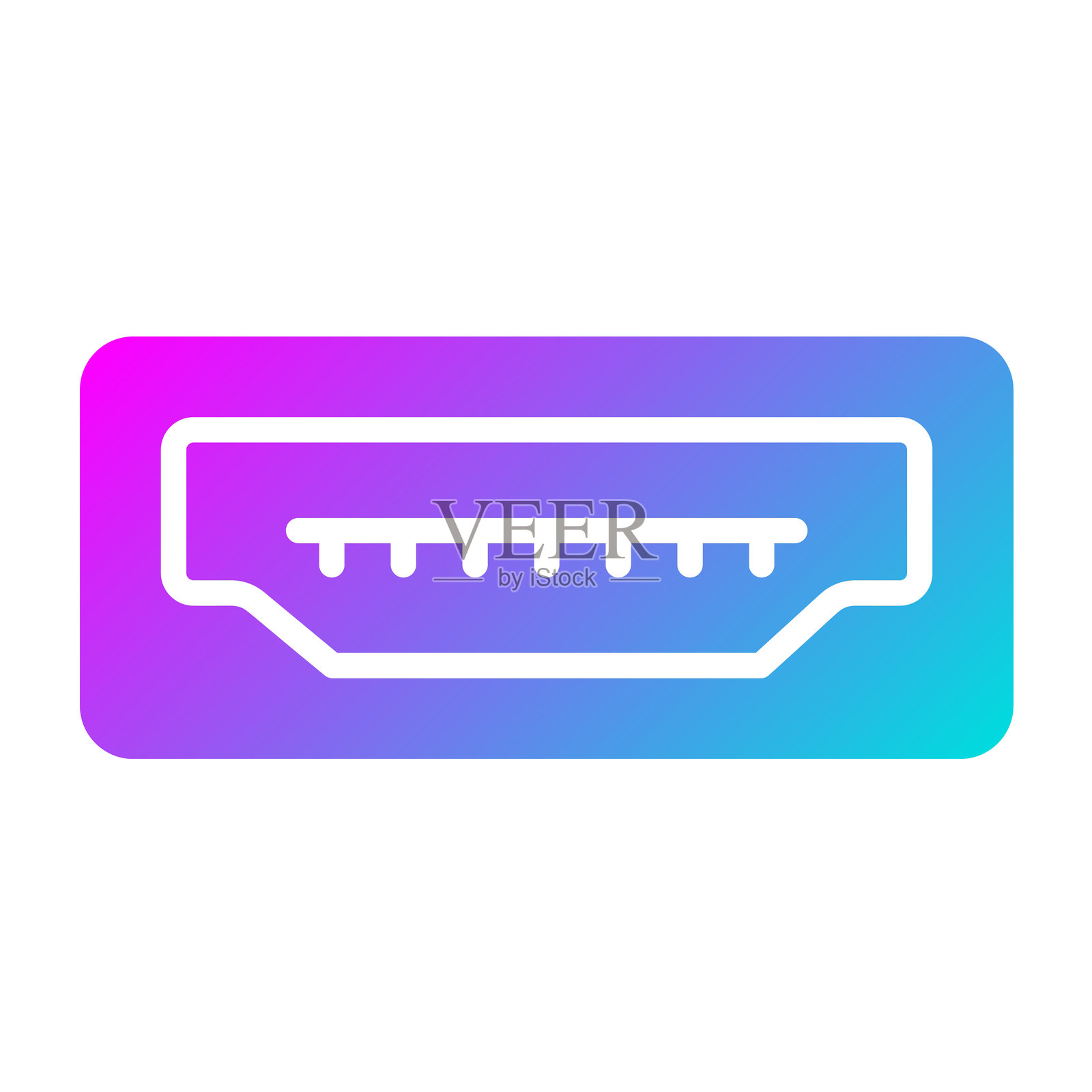 USB端口矢量图标设计插图插画图片素材