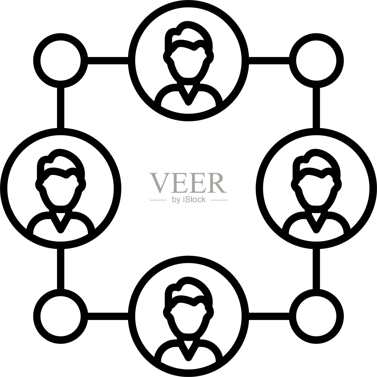 工作流程图标插画图片素材