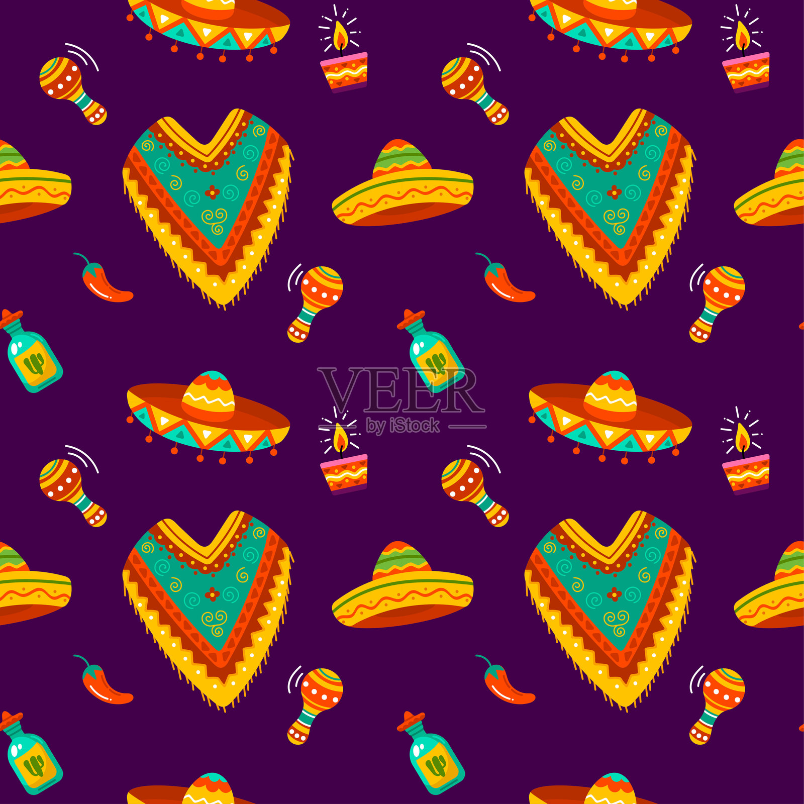 墨西哥亡灵节插画图片素材