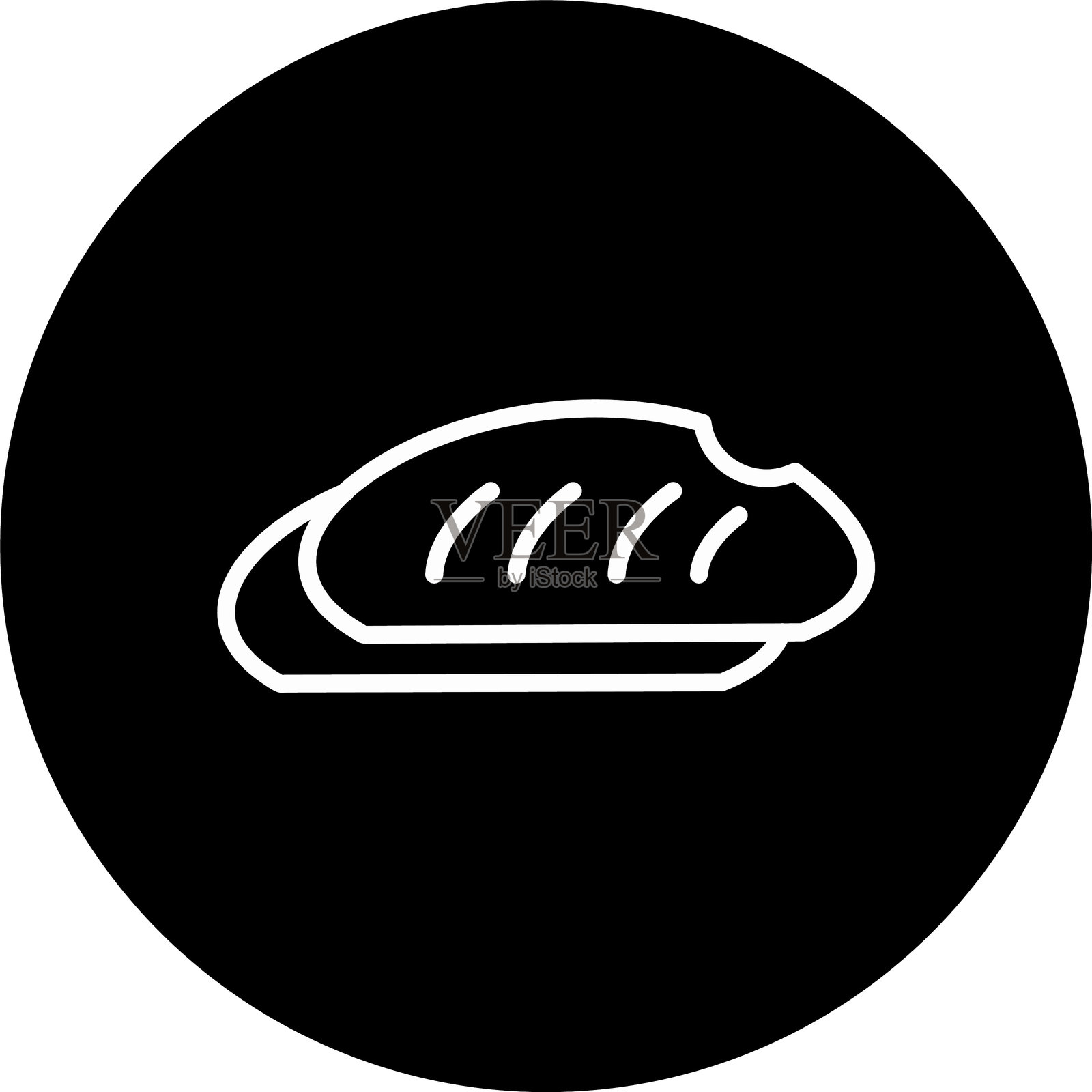 面包线倒置图标插画图片素材