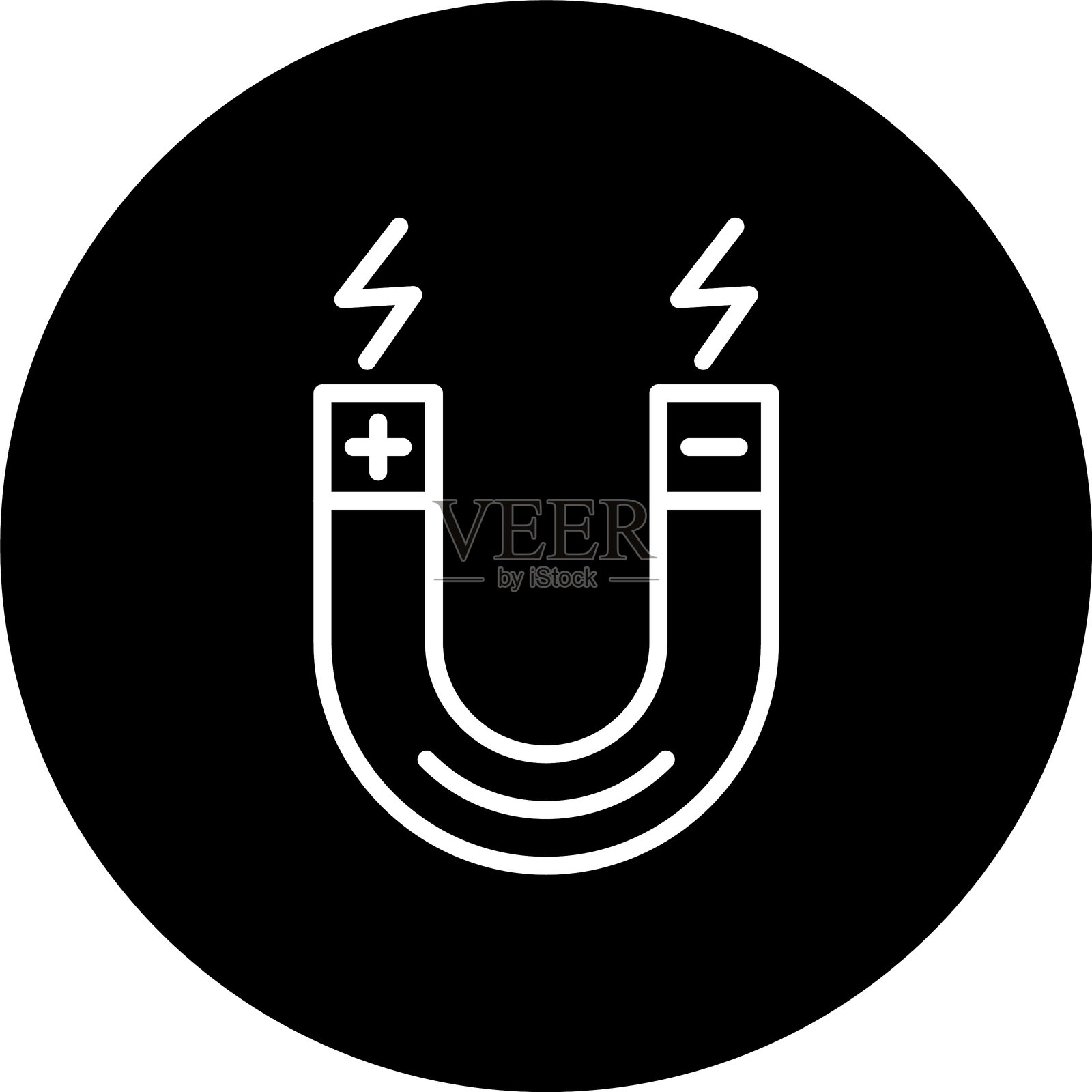 反向磁铁图标插画图片素材