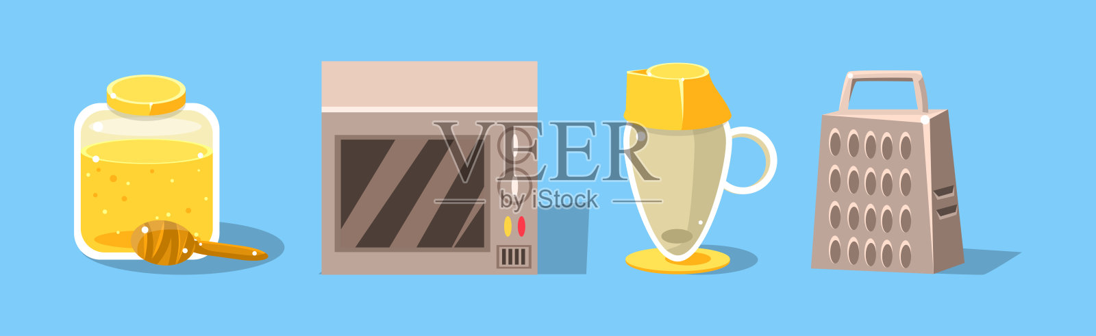 烹饪工具和厨房用具矢量套件插画图片素材