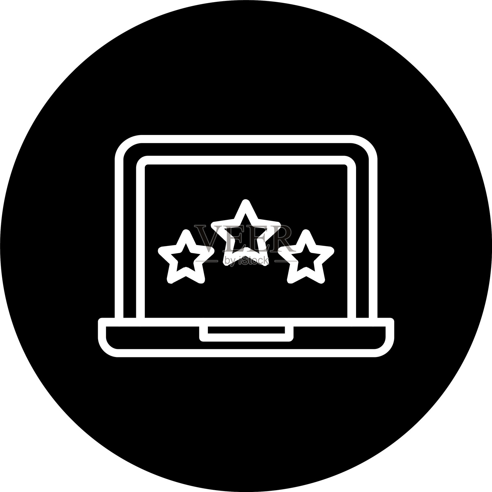 笔记本电脑线条反转图标插画图片素材