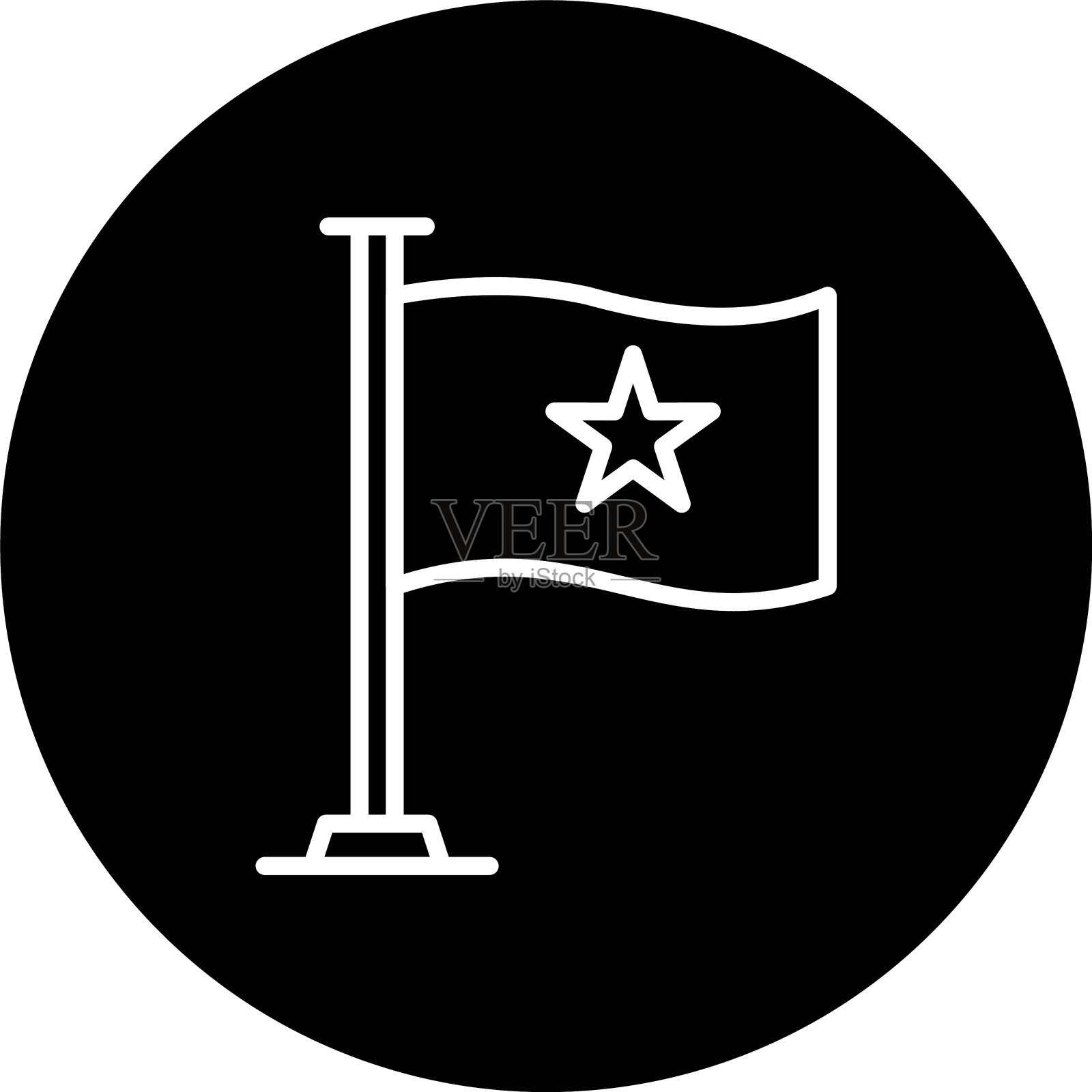 倒置的旗帜图标插画图片素材