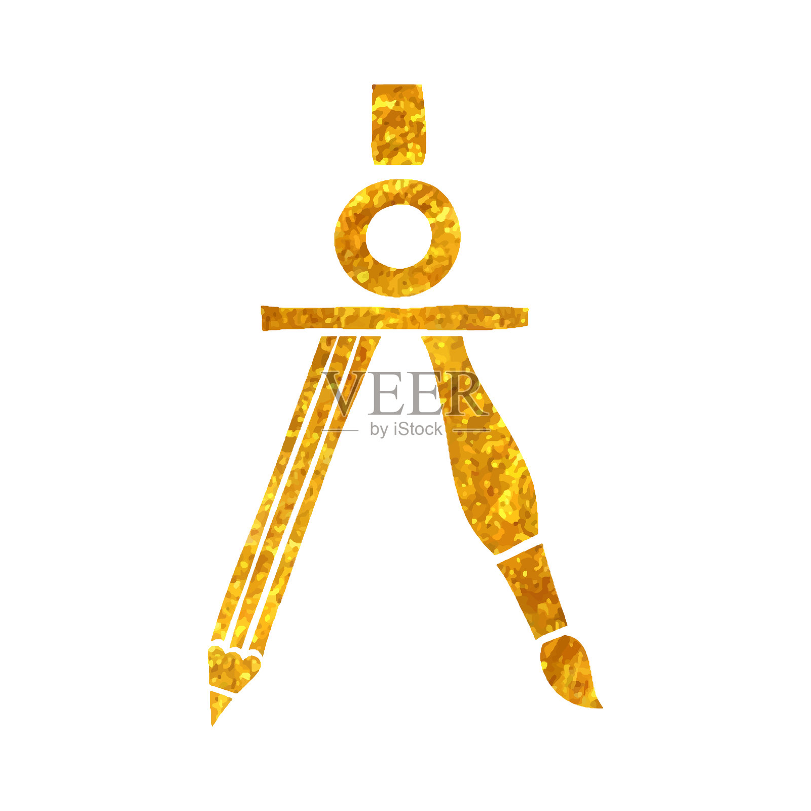 手绘金箔纹理图标 绘图工具插画图片素材