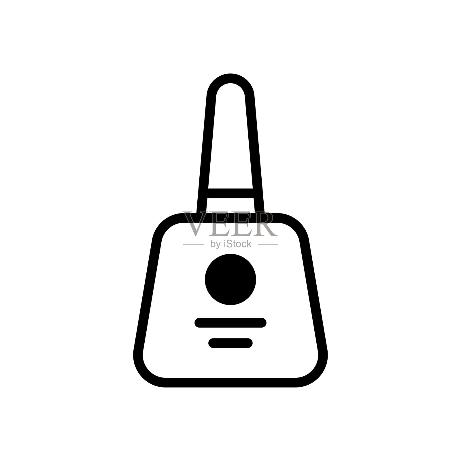 简单的指甲油线条画插画图片素材