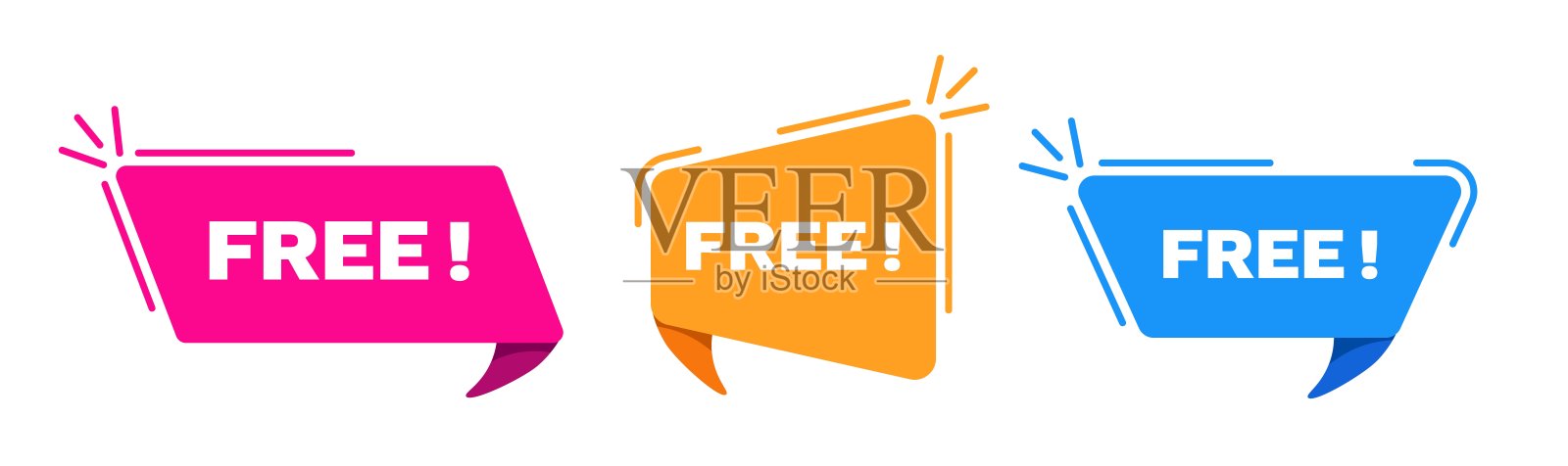 贴纸套装,非常适合商业促销和营销活动插画图片素材