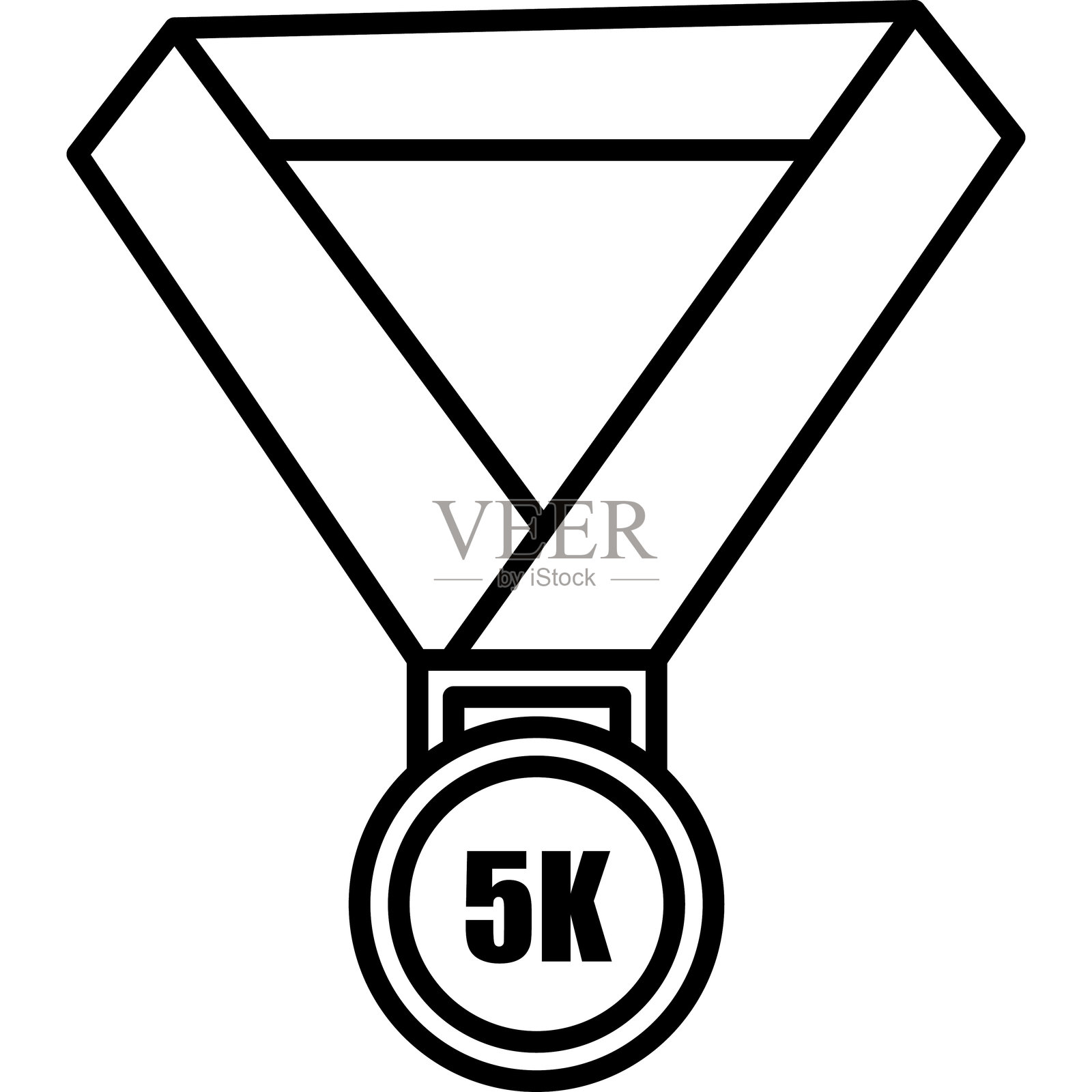 黑白奖牌矢量图插画图片素材