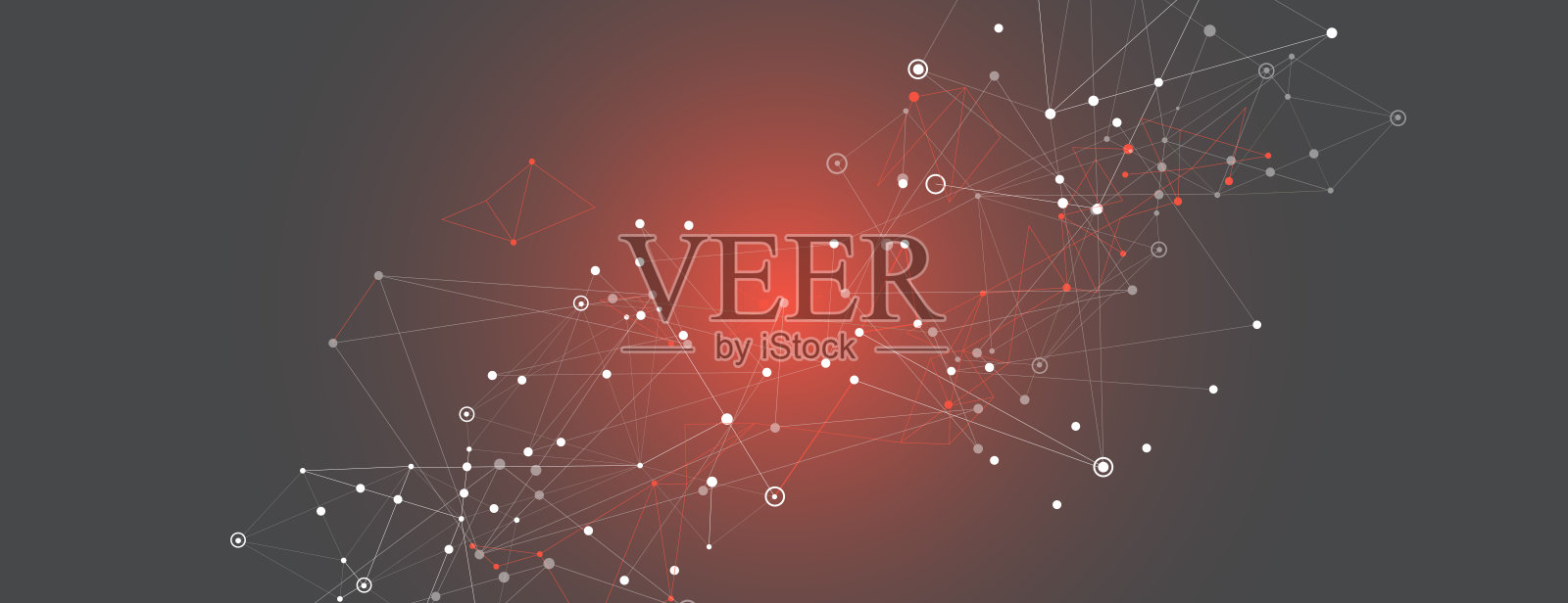 带有连接点和线的横幅设计模板。化学元素技术。分子和数字几何纹理插图。插画图片素材