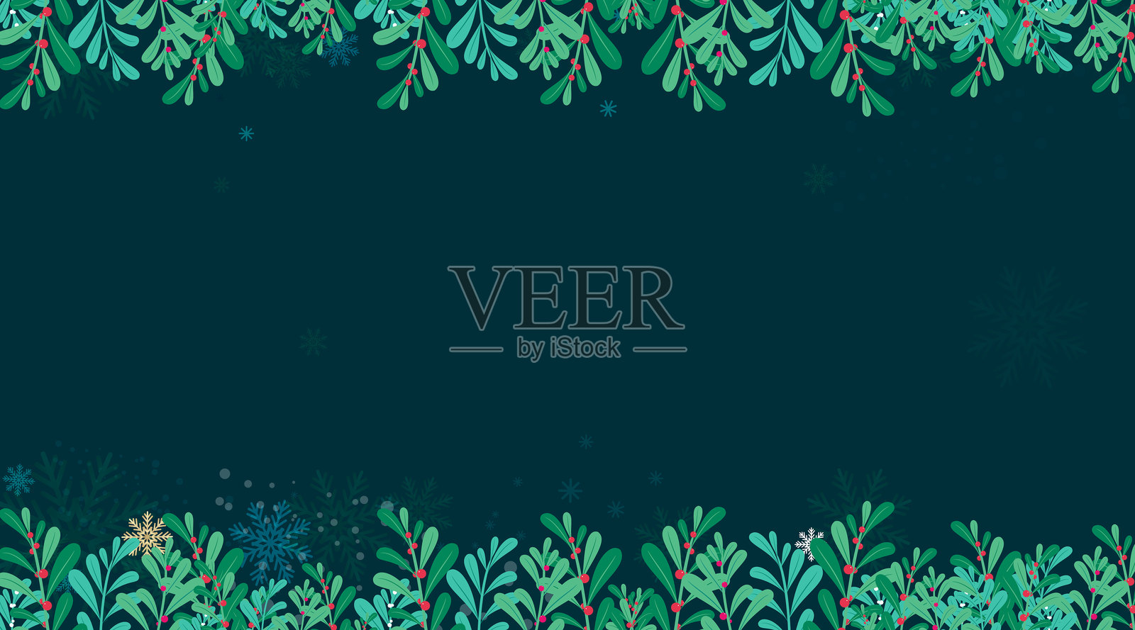 叶子文本框或插图,带有自然文本填充插画图片素材