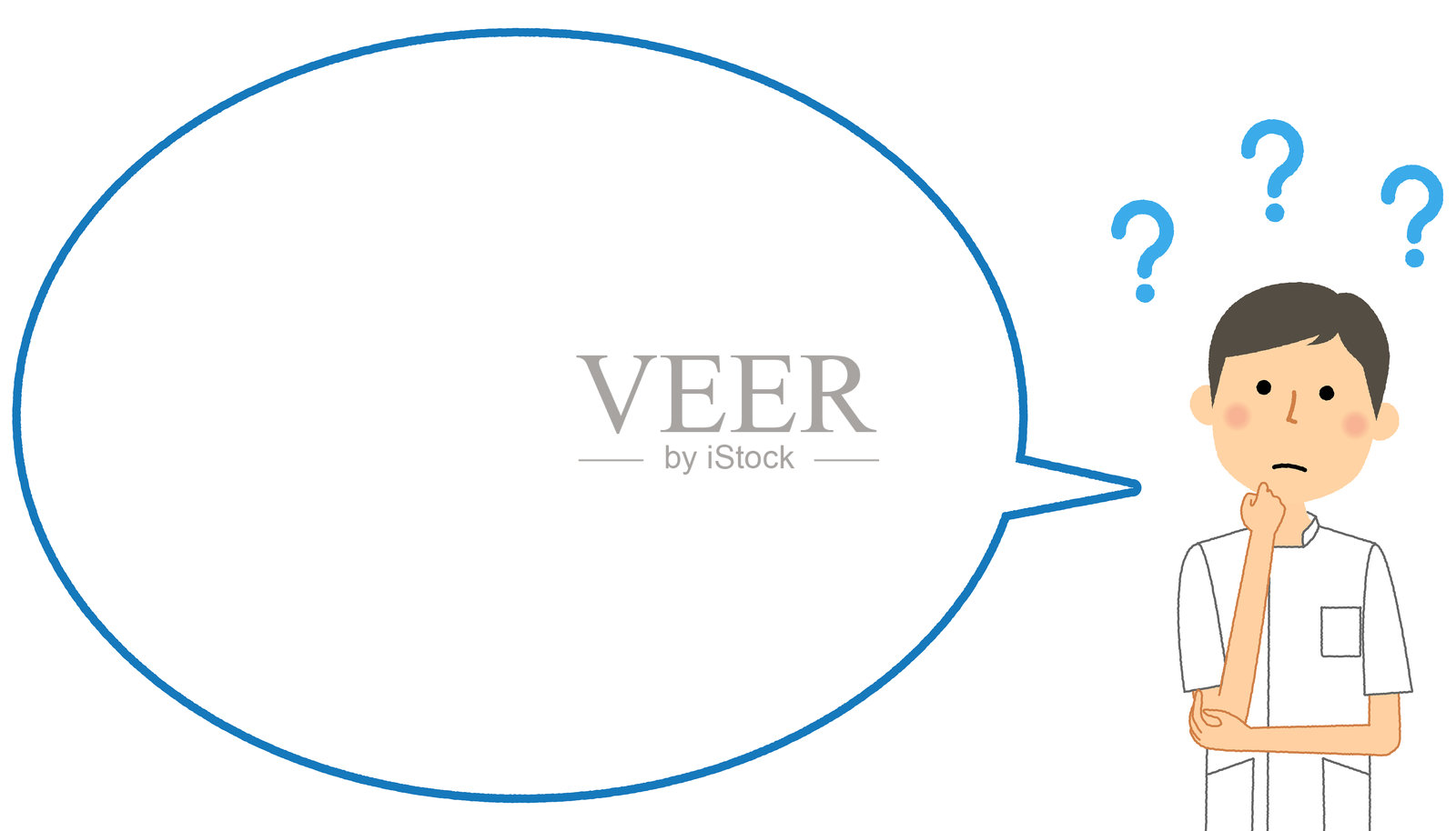 护士,空白文本气泡,气球插画图片素材