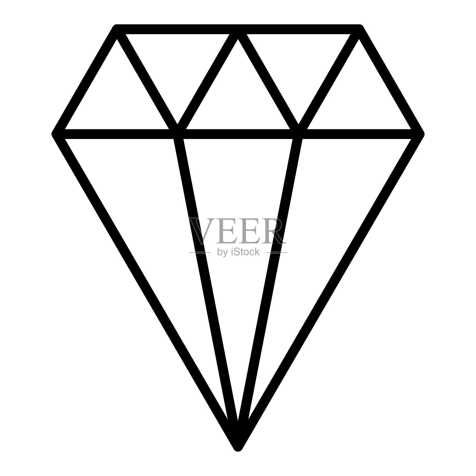 钻石图标风格插画图片素材