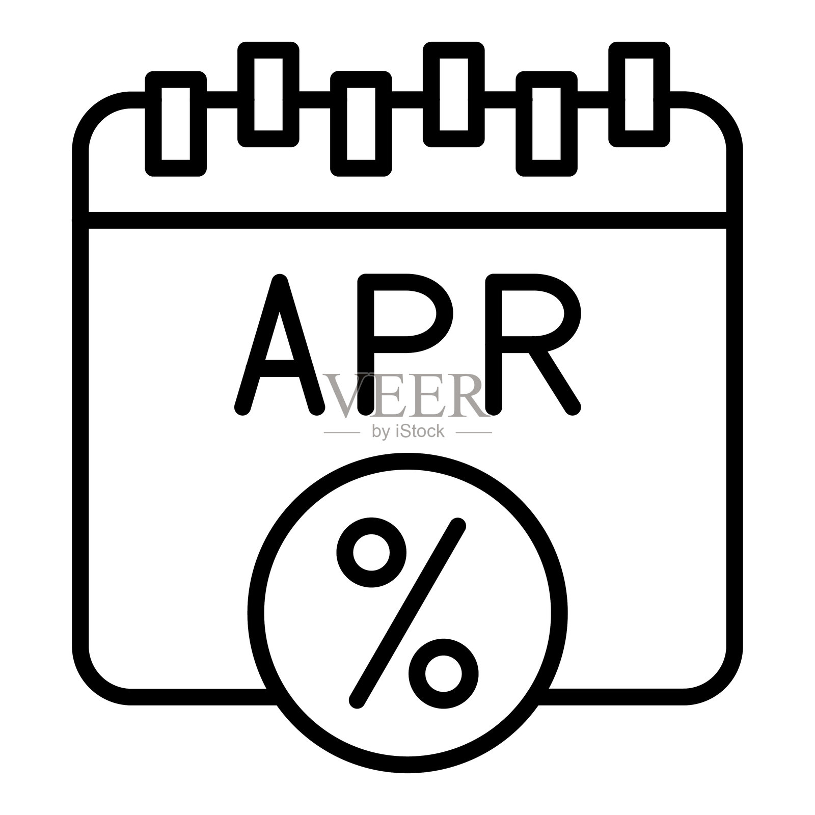 年利率图标风格插画图片素材