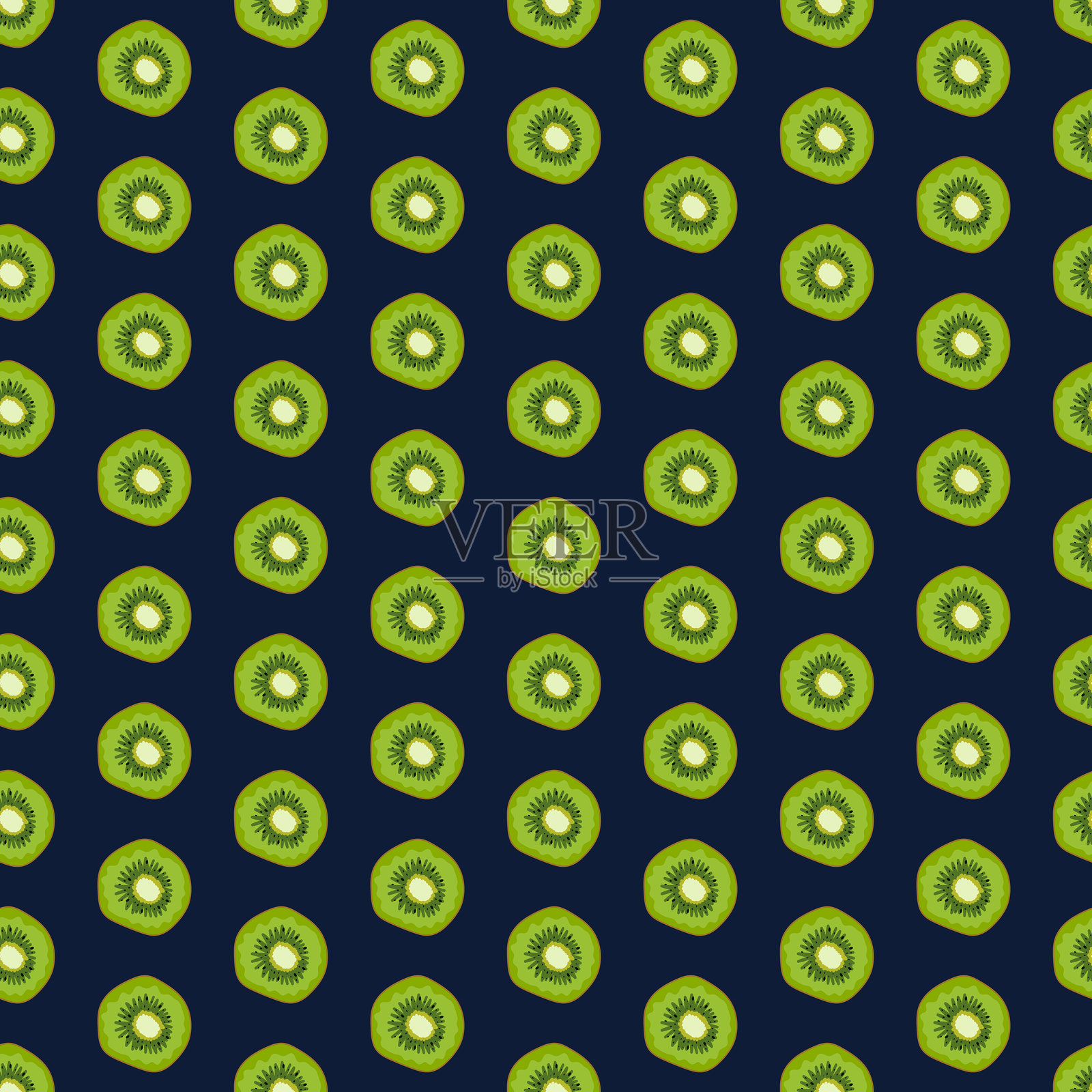 猕猴桃无缝图案,绿色猕猴桃背景,新鲜水果无缝图案插画图片素材