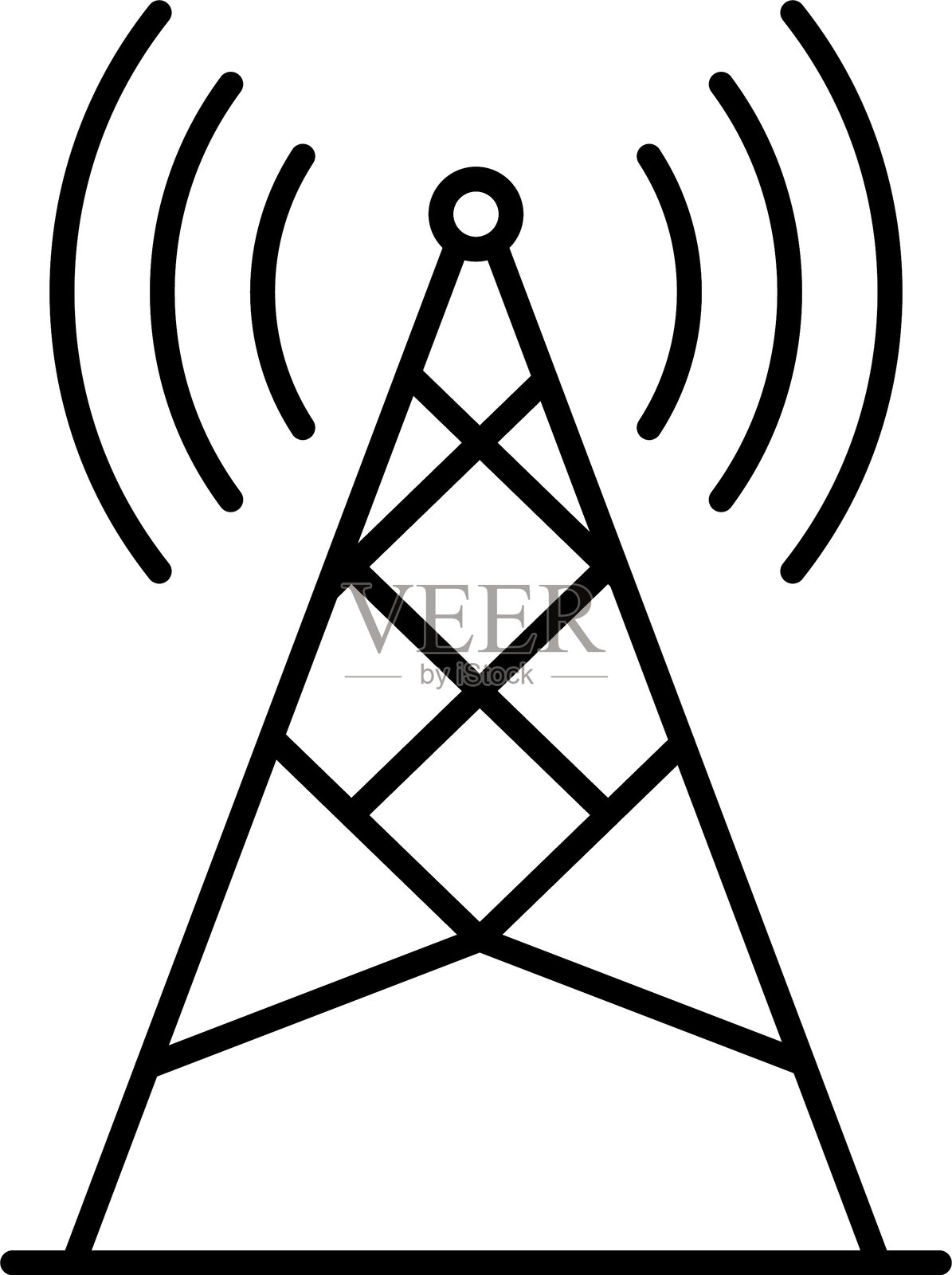 天线线条图标设计插画图片素材