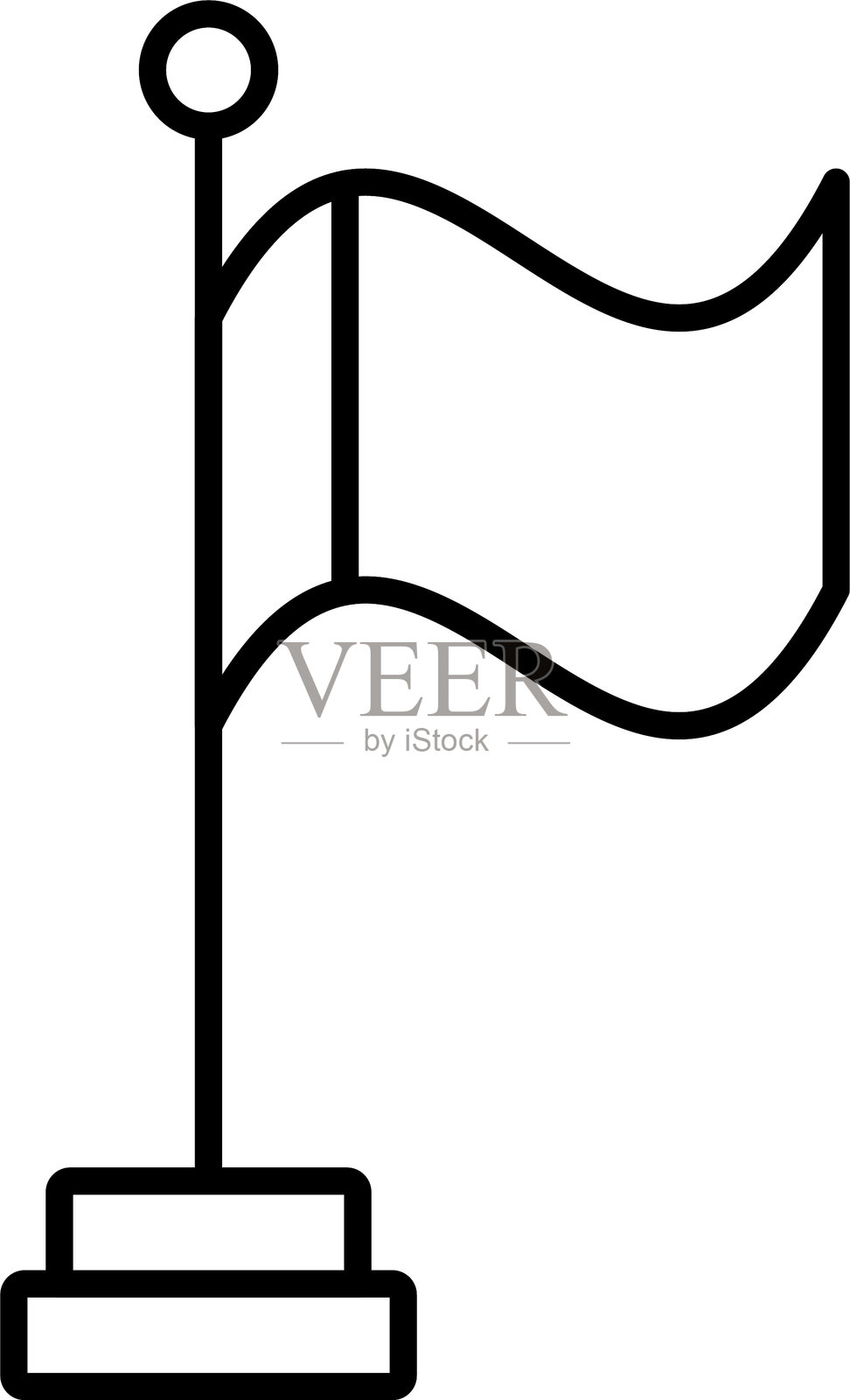 旗帜线条图标设计插画图片素材