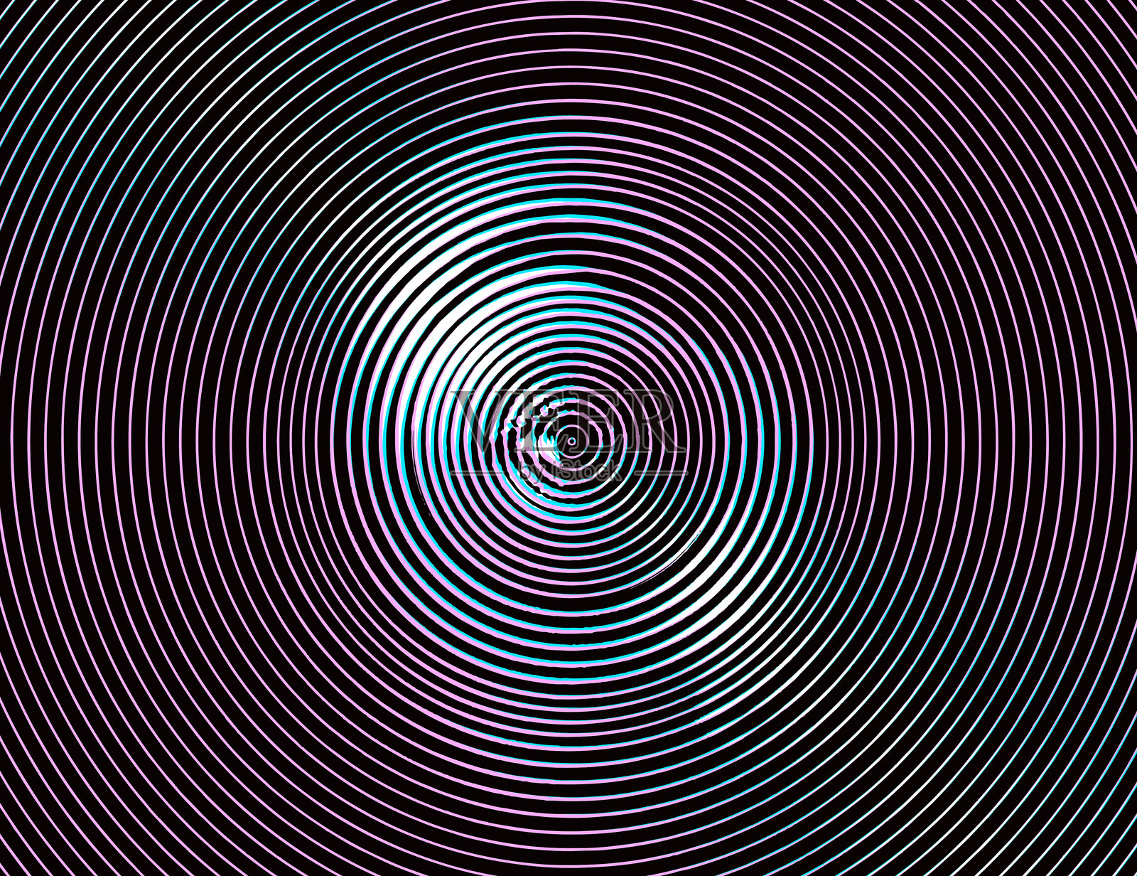 黑暗中闪烁的眼睛,采用故障艺术风格插画图片素材