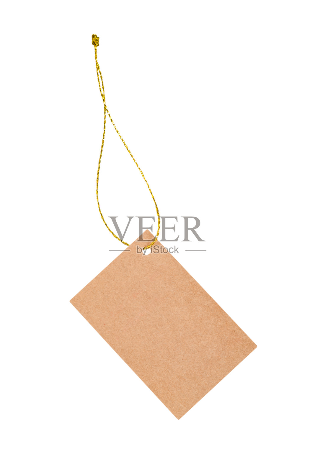 空白牛皮纸礼品标签照片摄影图片
