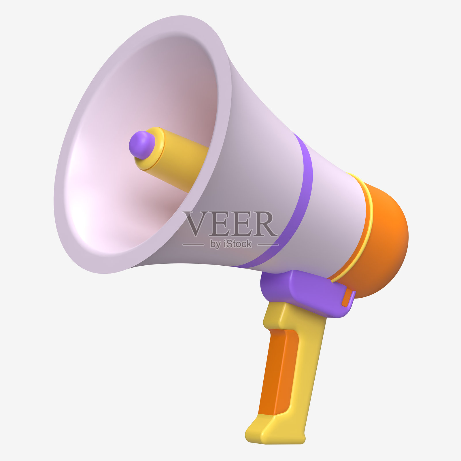 3D喇叭图标照片摄影图片