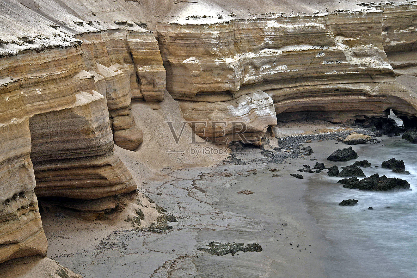 阿塔卡马地区的沙漠景观照片摄影图片