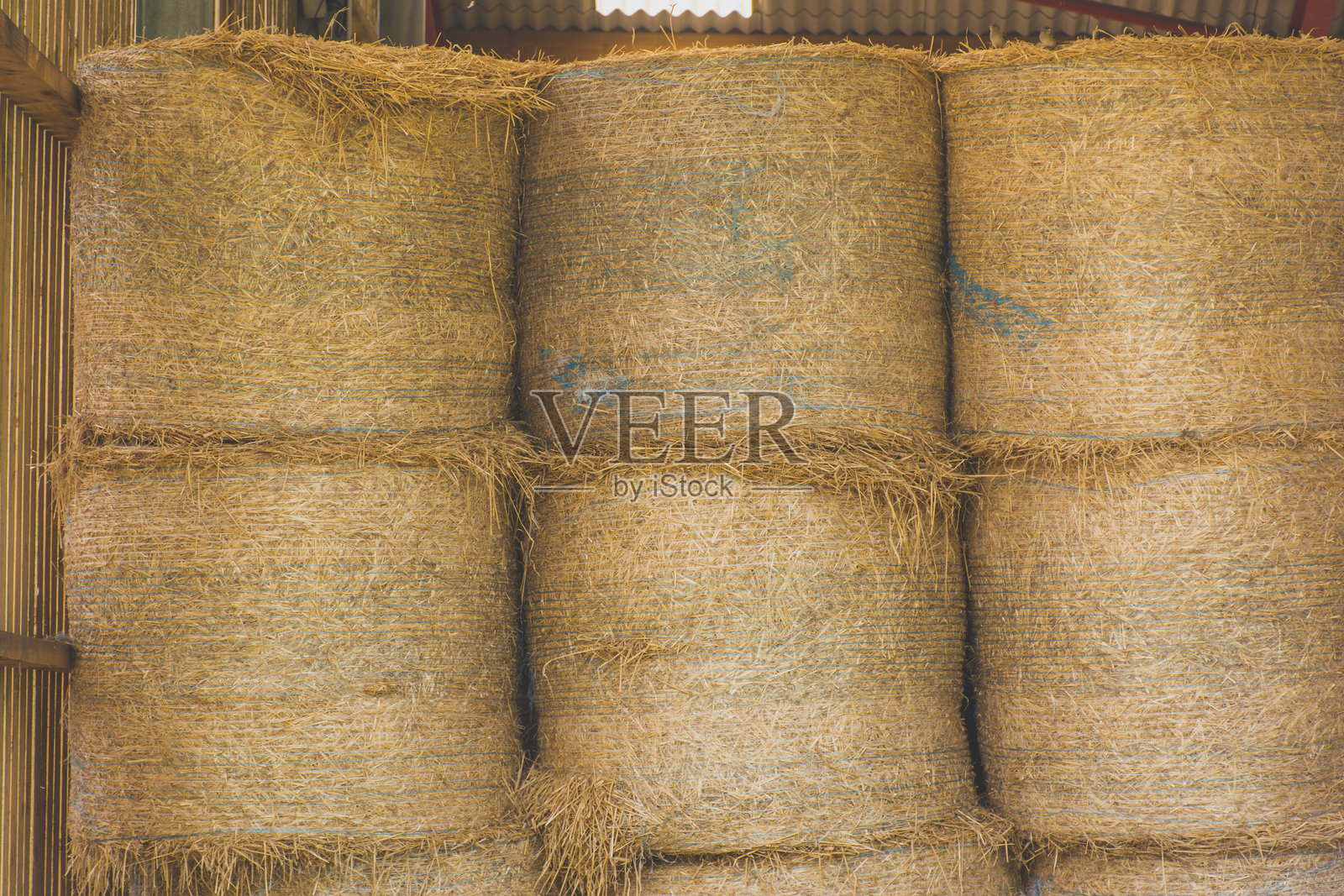 干草卷的特写视图照片摄影图片
