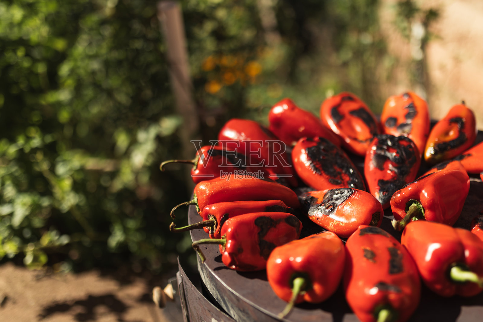 烤红甜椒照片摄影图片