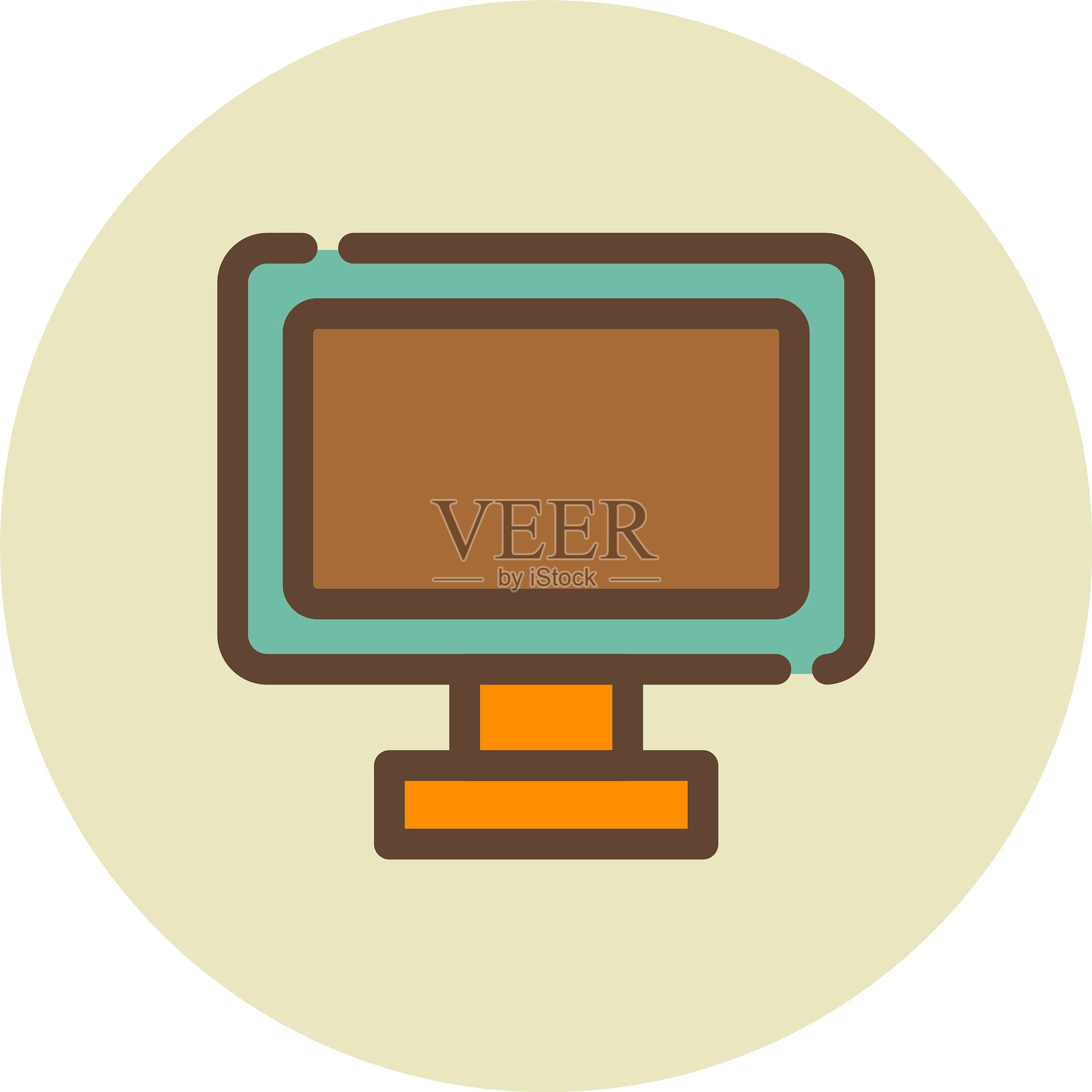 监视器图标插画图片素材