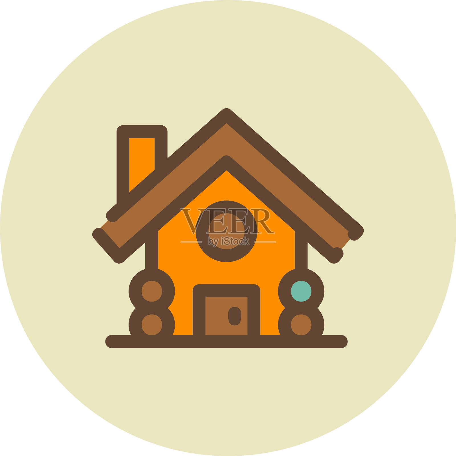 小屋图标插画图片素材