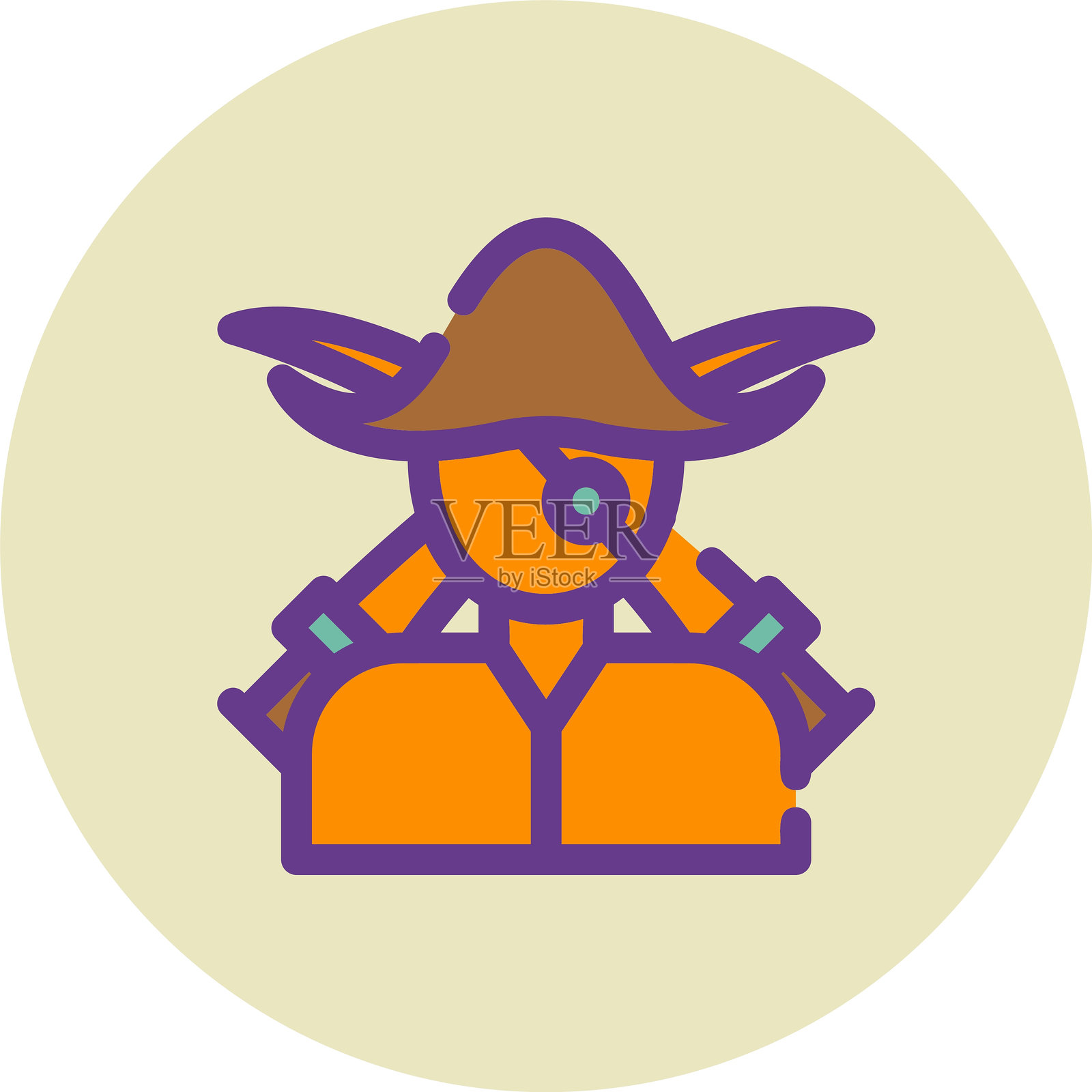 海盗图标插画图片素材