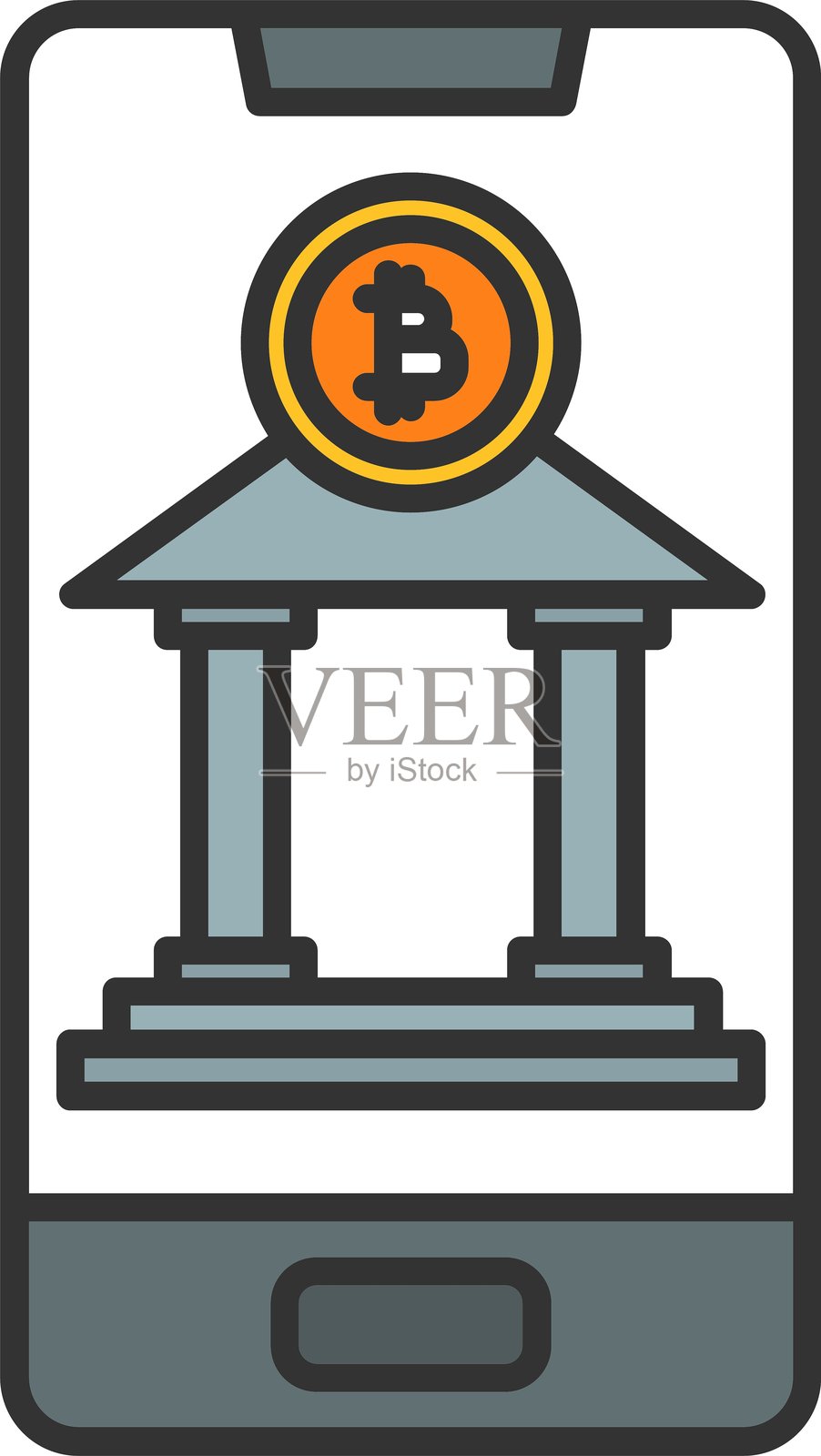 移动银行图标插画图片素材