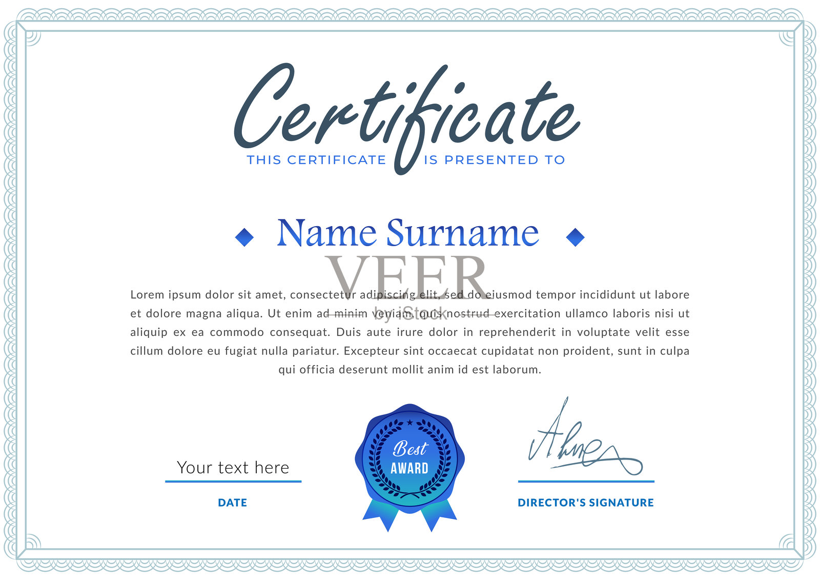 文凭、证书和证明。插画图片素材