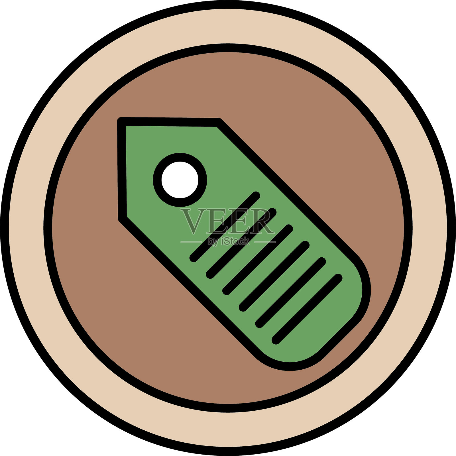 标签线填充图标设计插画图片素材