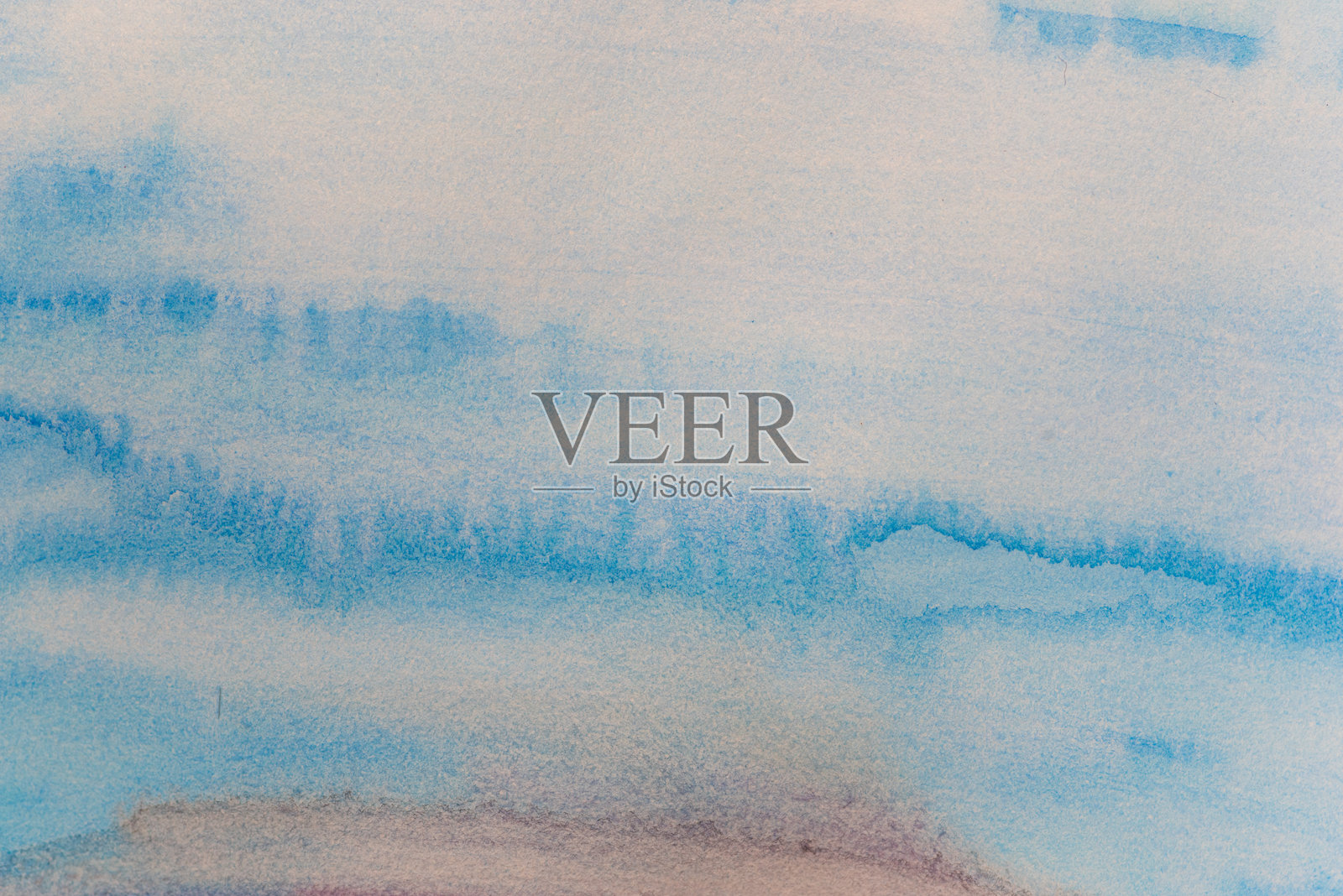 模糊的蓝色和红色水彩画照片摄影图片