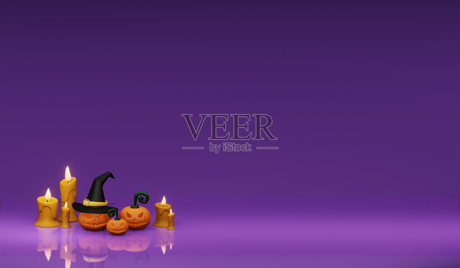 3D 渲染的万圣节场景照片摄影图片