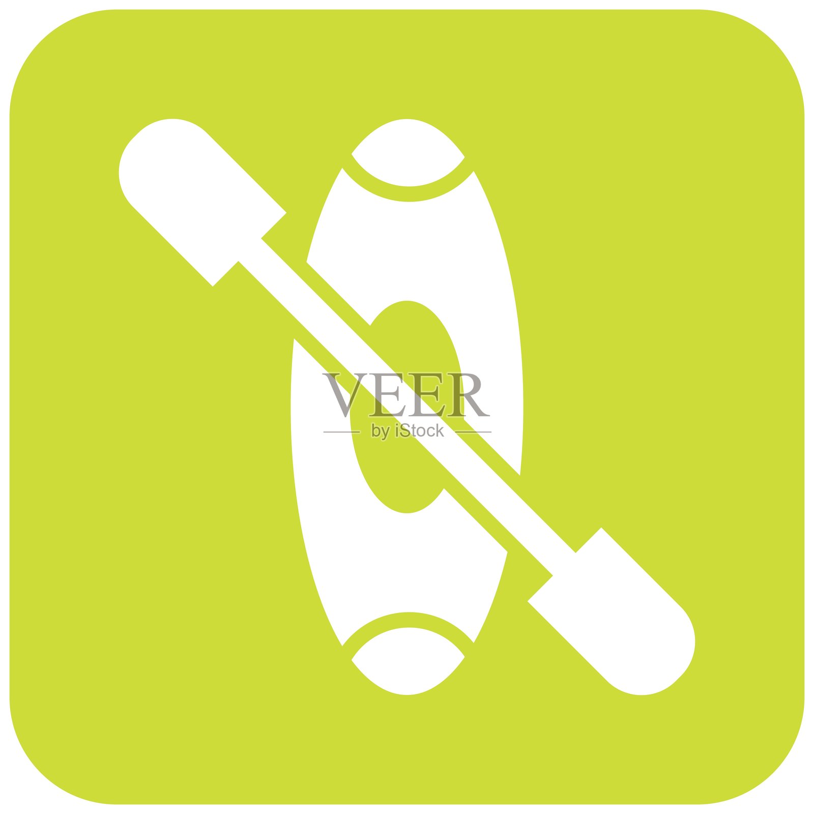 独木舟矢量图标设计插图插画图片素材