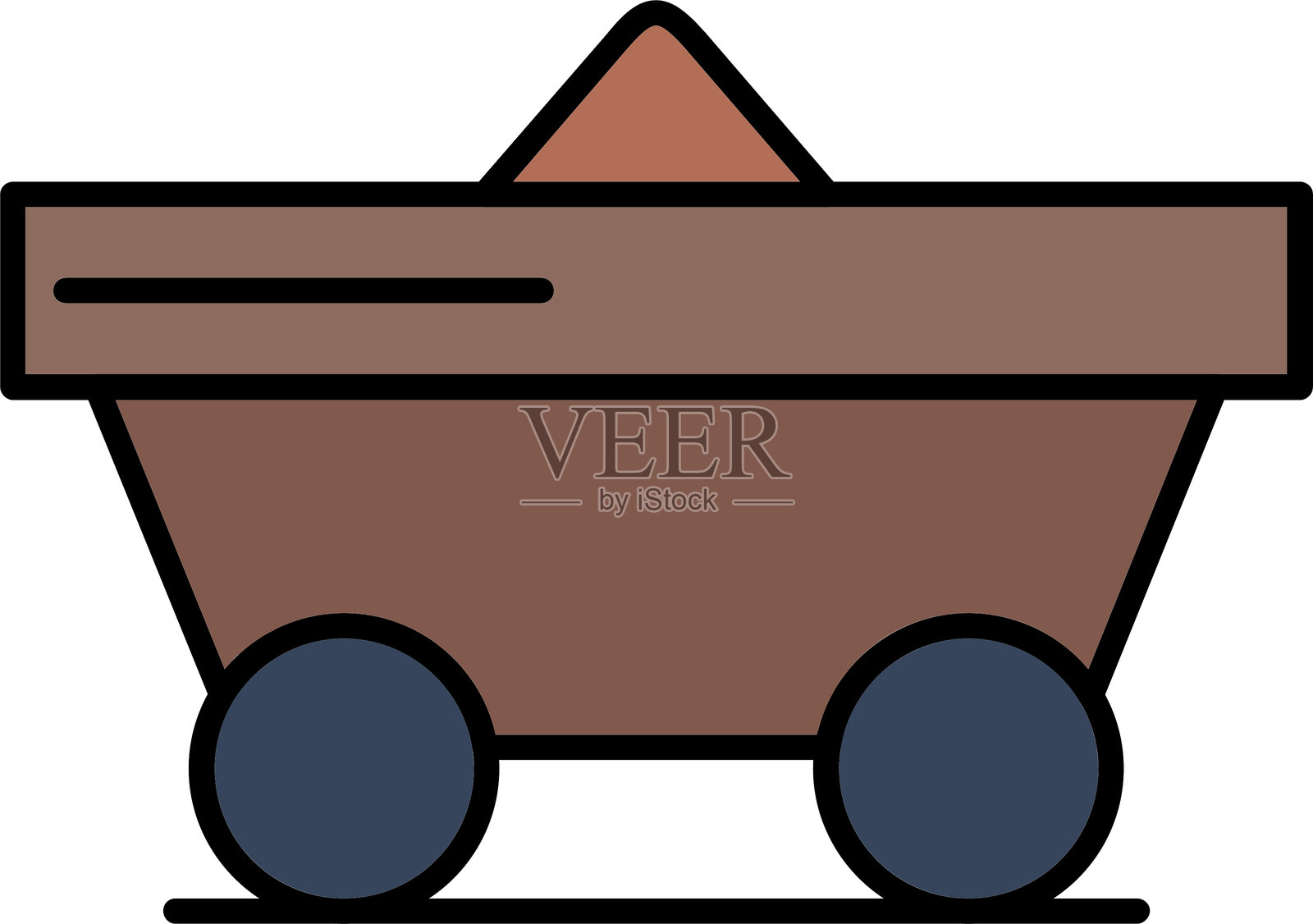 电车线路填充图标设计插画图片素材