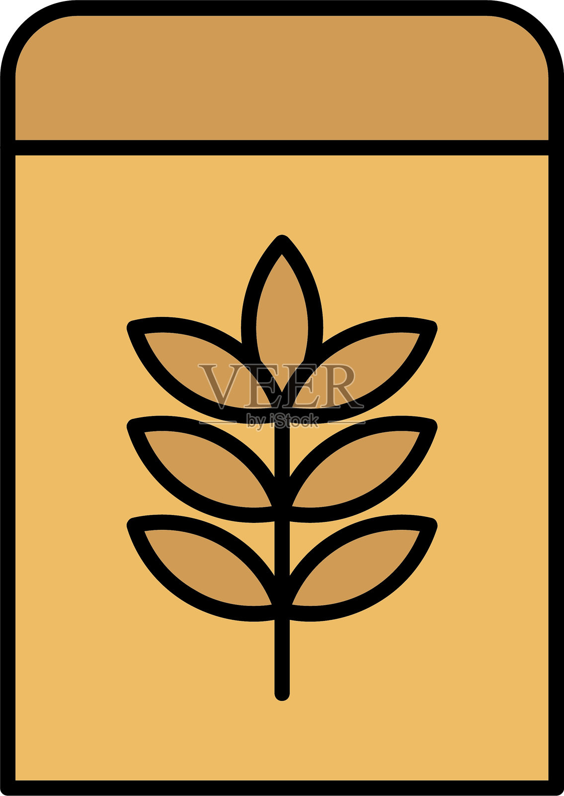 面粉线条填充图标设计插画图片素材