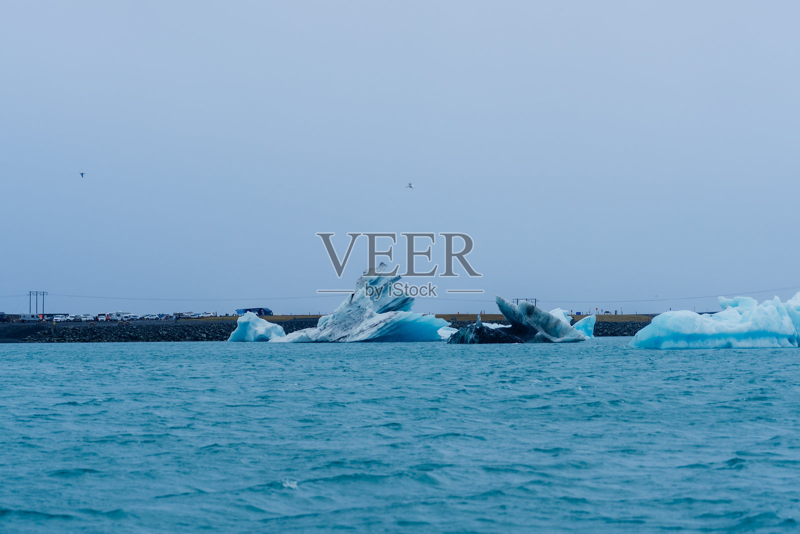 冰岛美丽的杰古沙龙湖。照片摄影图片