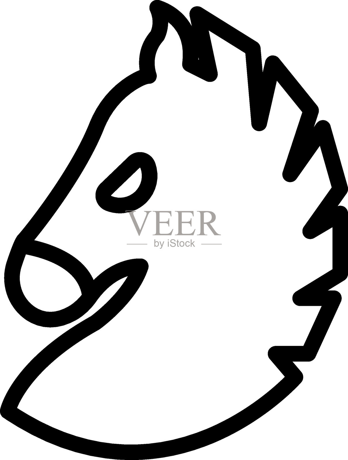 战争马矢量设计图标风格插画图片素材