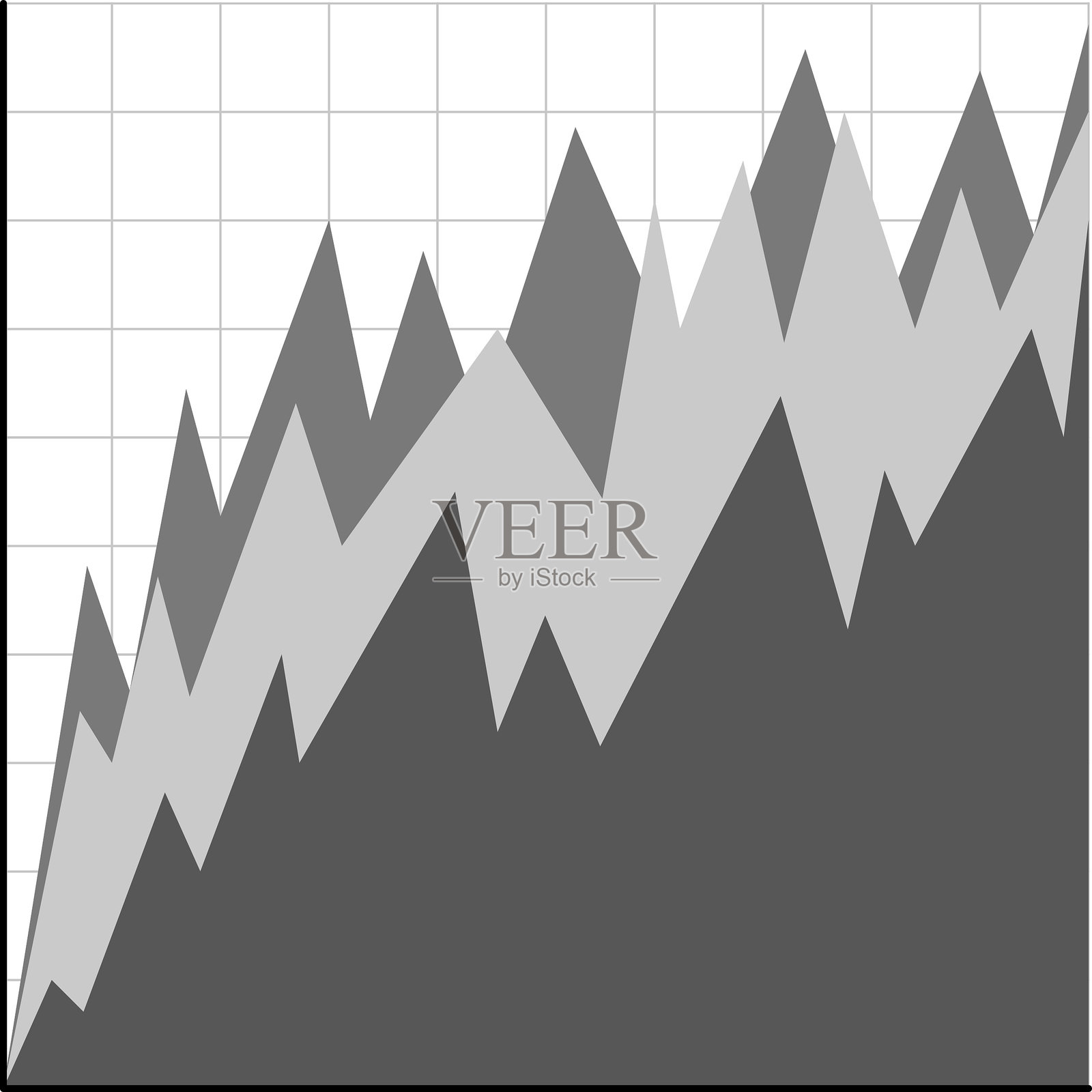 商业图表和图标。矢量商业信息图表 - 统计和数据,图表,货币,上下箭头,财务图表,经济下滑。插画图片素材